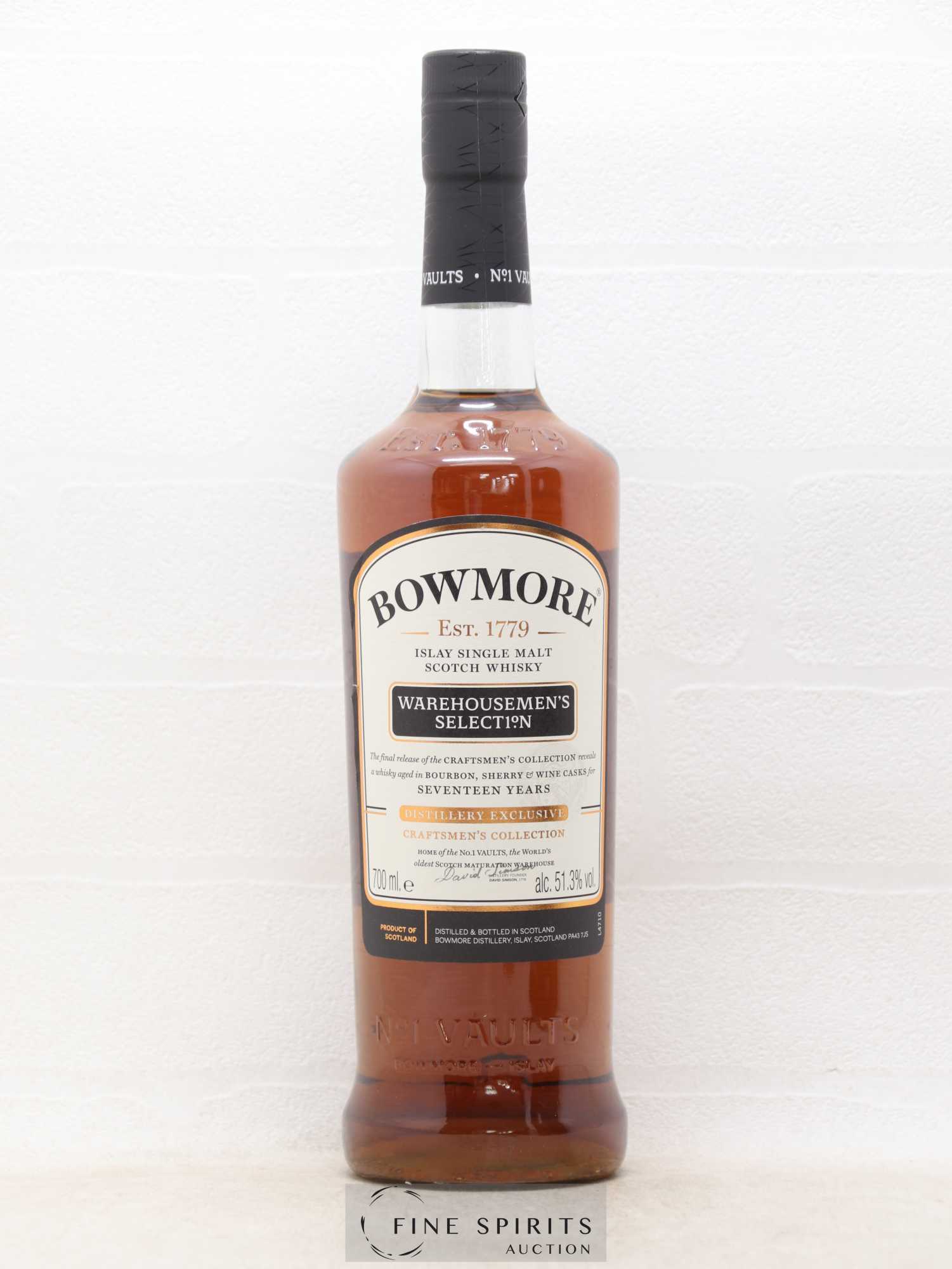 Bowmore 17 years Of. Warehousemen's Selection Craftsmen's Collection - One of 3000 Distillery Exclusive - Lot de 1 bouteille - 1