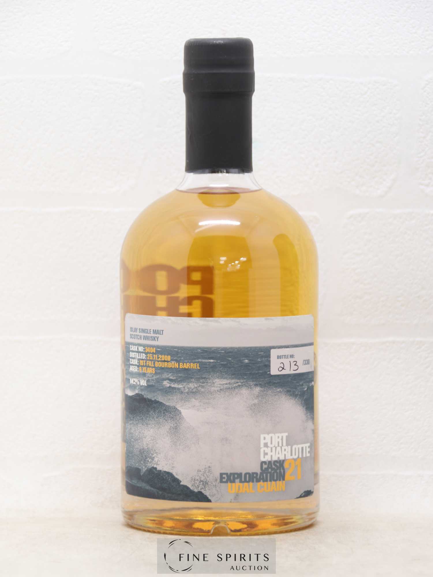 Port Charlotte 9 years 2008 Of. Cask Exploration 21 Cask n°3404 - One of 330 Udal Cuain - Posten von 1 Flasche - 2