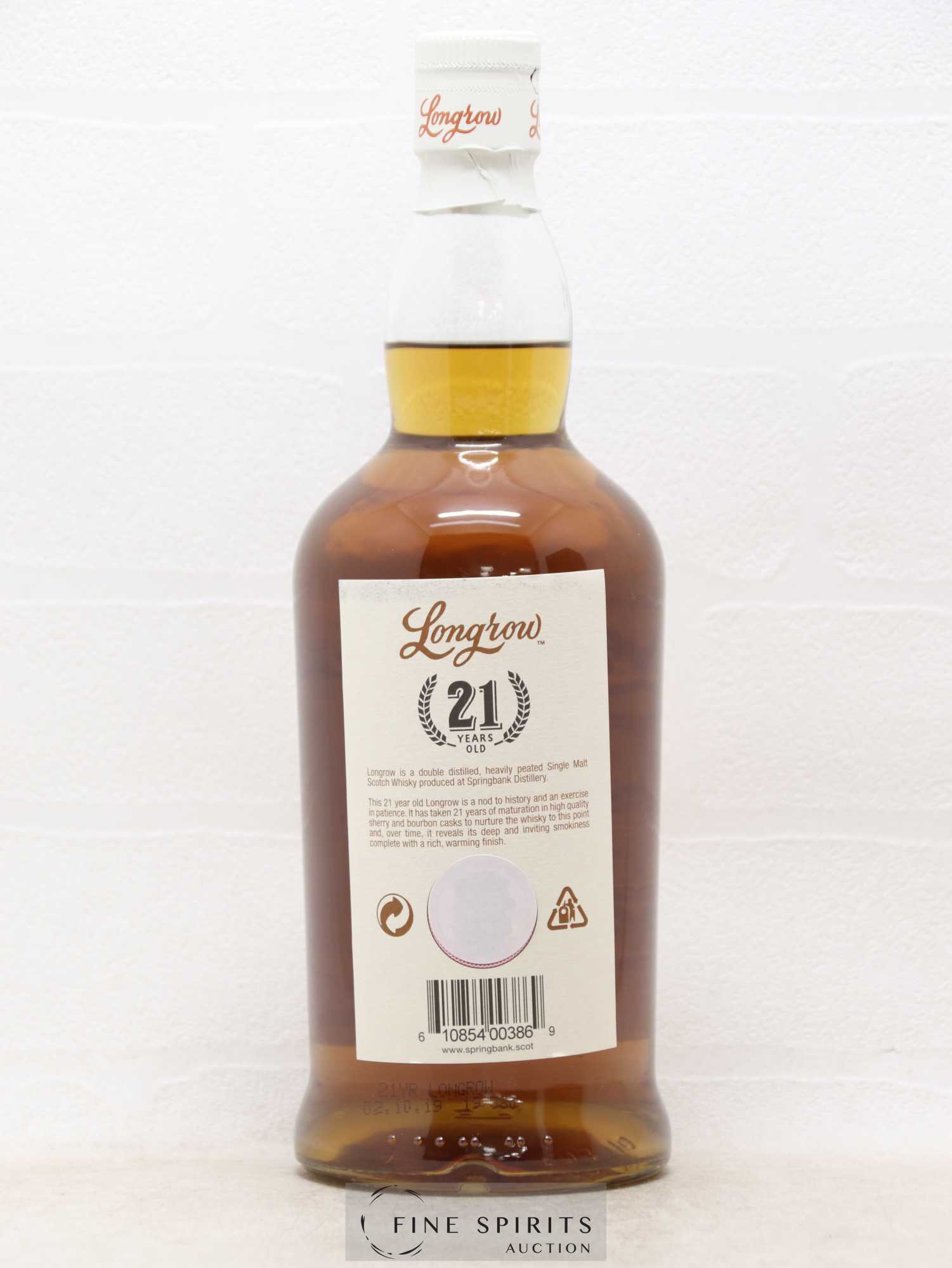 Longrow 21 years Of. Peated Limited Release - Lot de 1 bouteille - 2