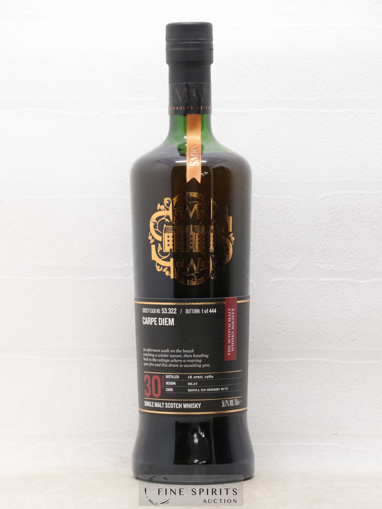 Carpe Diem 30 years 1989 The Scotch Malt Whisky Society Cask n°53.322 - One of 444 - Lot of 1 bottle - 1