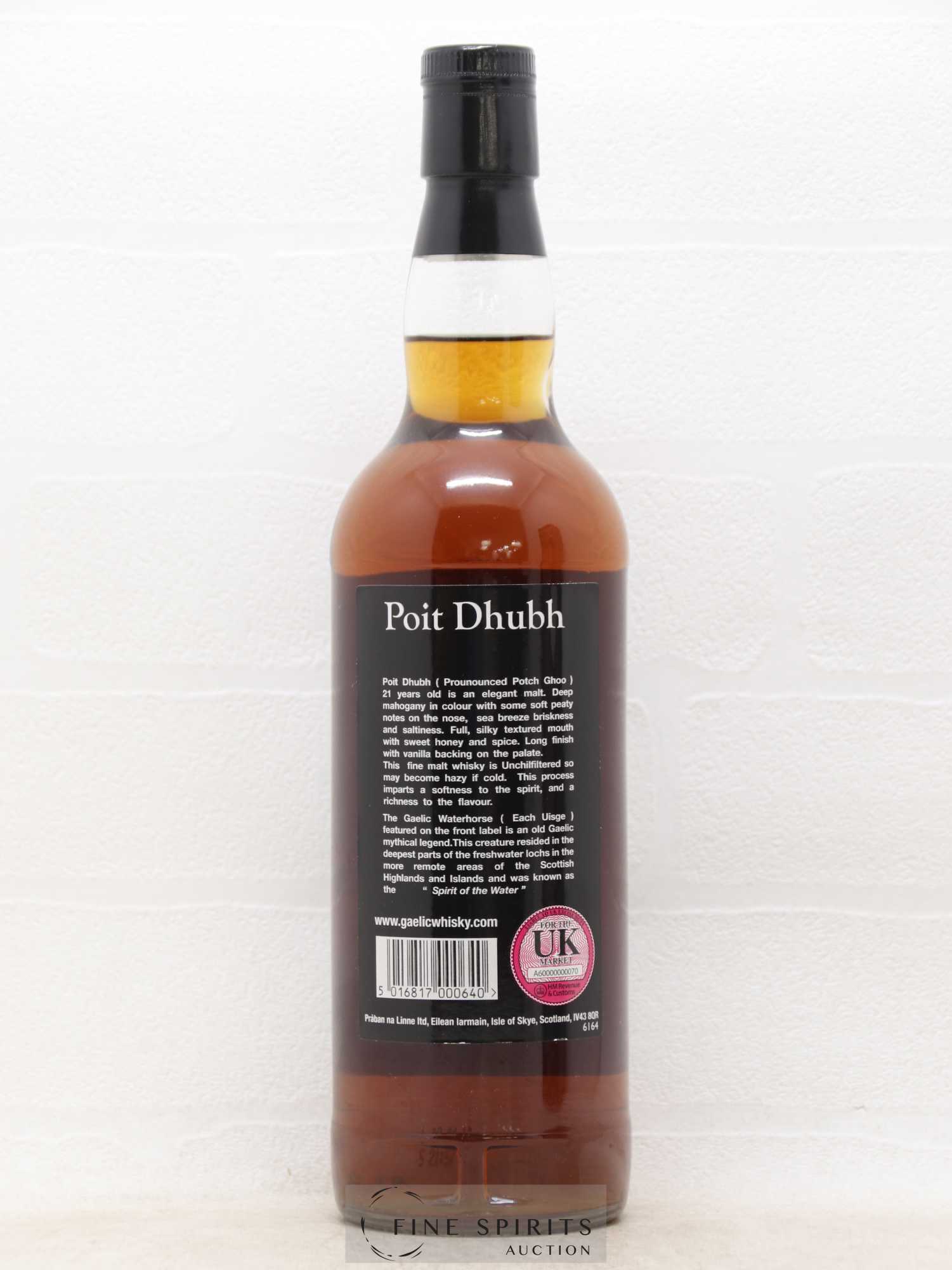 Poit Dhubh 21 years Pràban Na Linne Uisge Beatha Bracha - Lot de 1 bouteille - 2