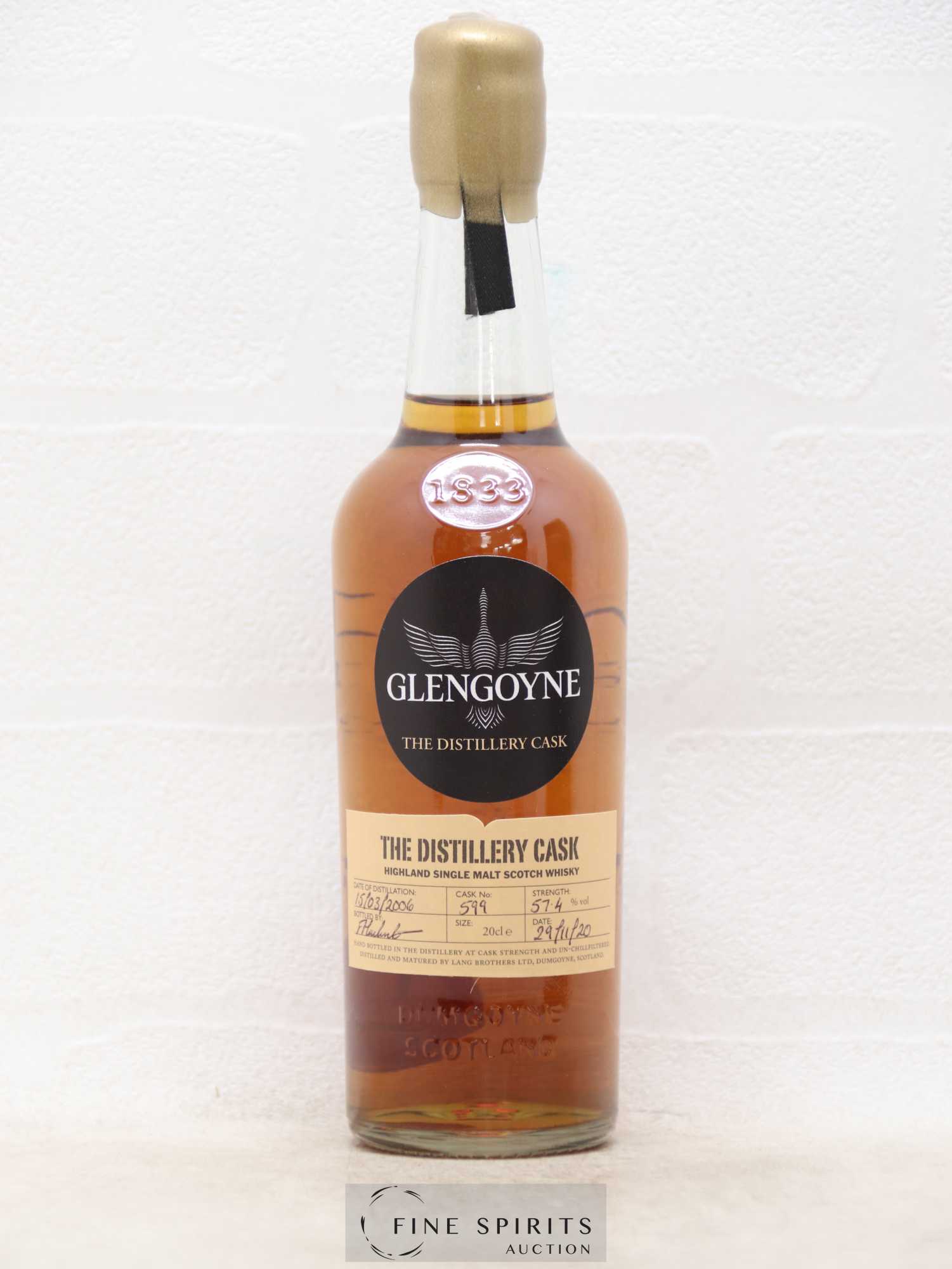 Glengoyne 2006 Of. The Distillery Cask Cask n°599 - bottled 2020 - Lot de 1 bouteille - 1