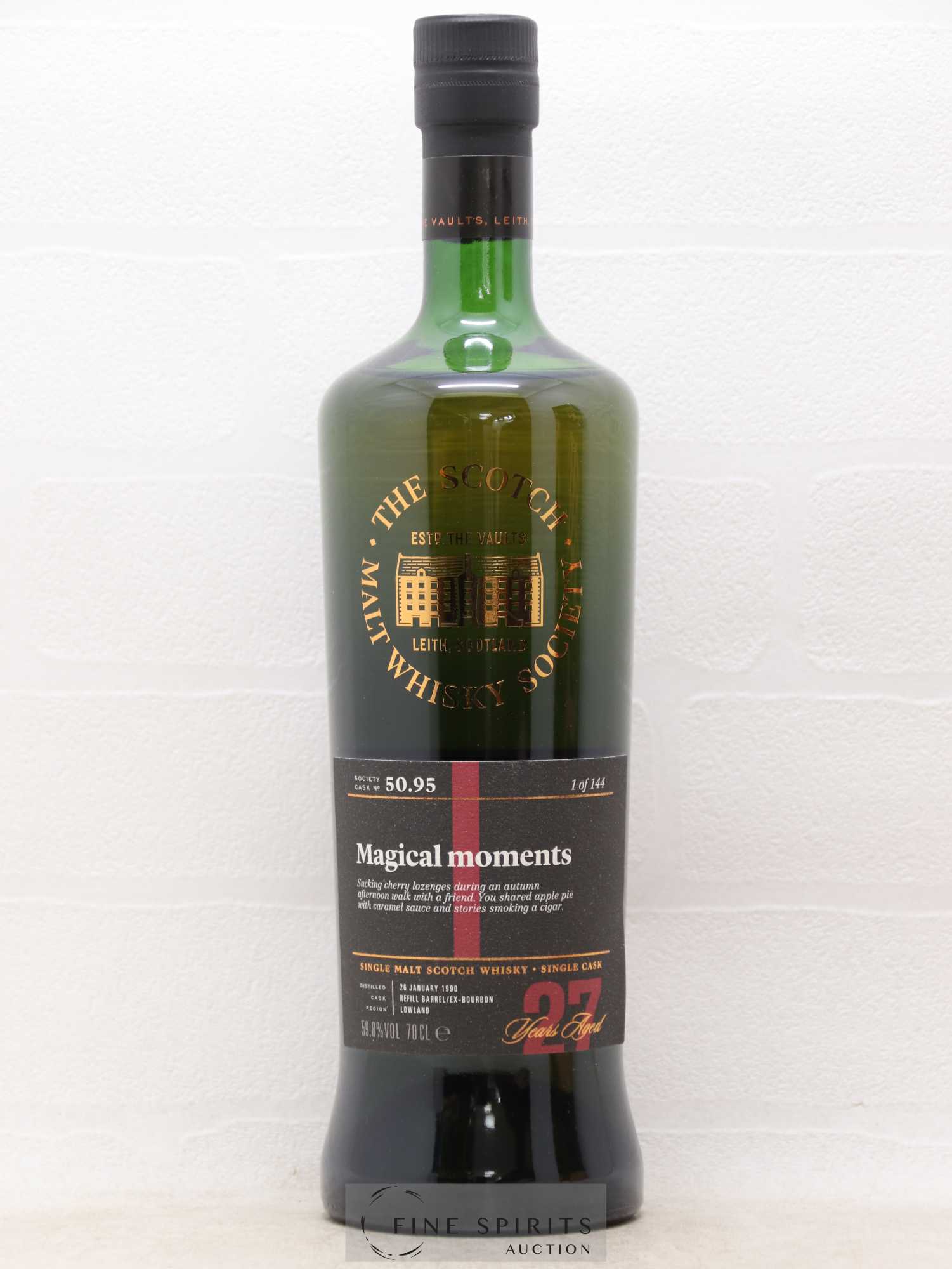 Magical Moments 27 years 1990 The Scotch Malt Whisky Society Cask n°50.95 - One of 144 - Lot de 1 bouteille - 1