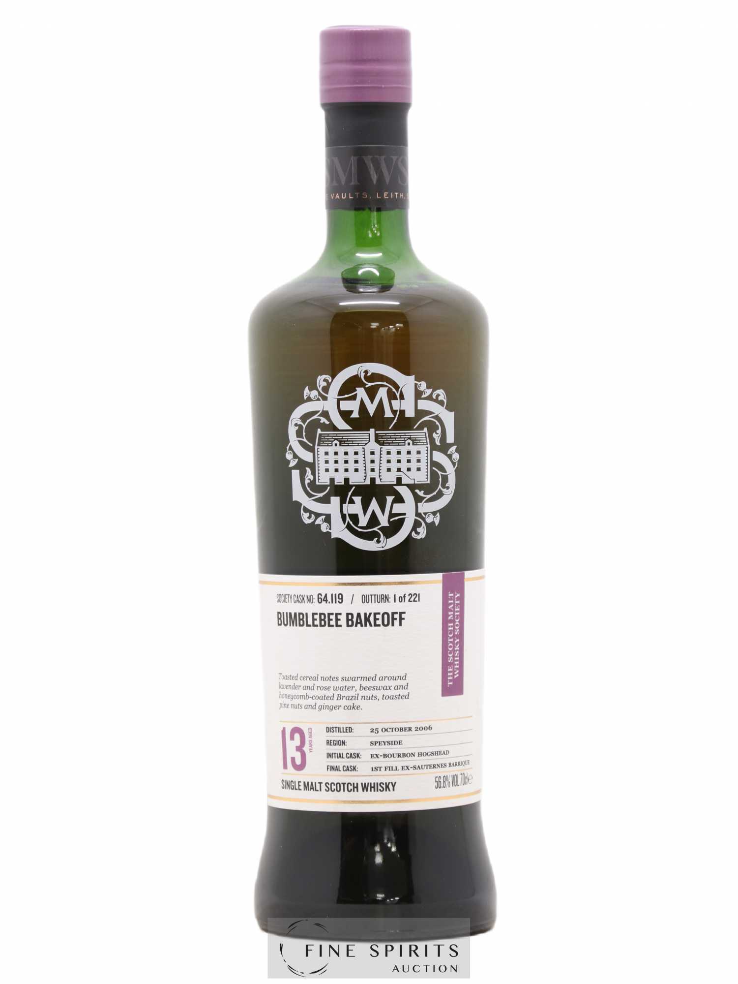 Bumblebee Bakeoff 13 years 2006 The Scotch Malt Whisky Society Cask n°64.119 - One of 221 - Lot de 1 bouteille - 0