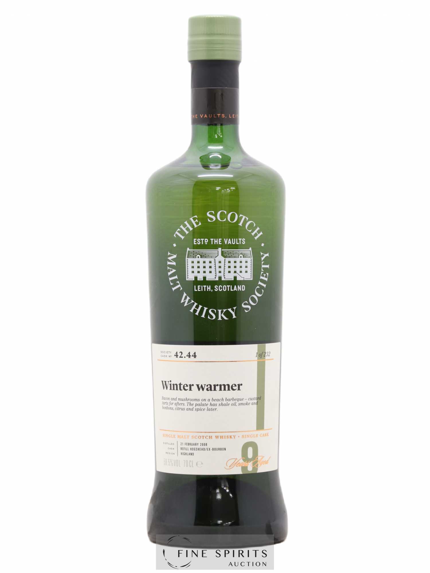 Winter Warmer 9 years 2008 The Scotch Malt Whisky Society Cask n°42.44 - One of 232 - Posten von 1 Flasche - 0