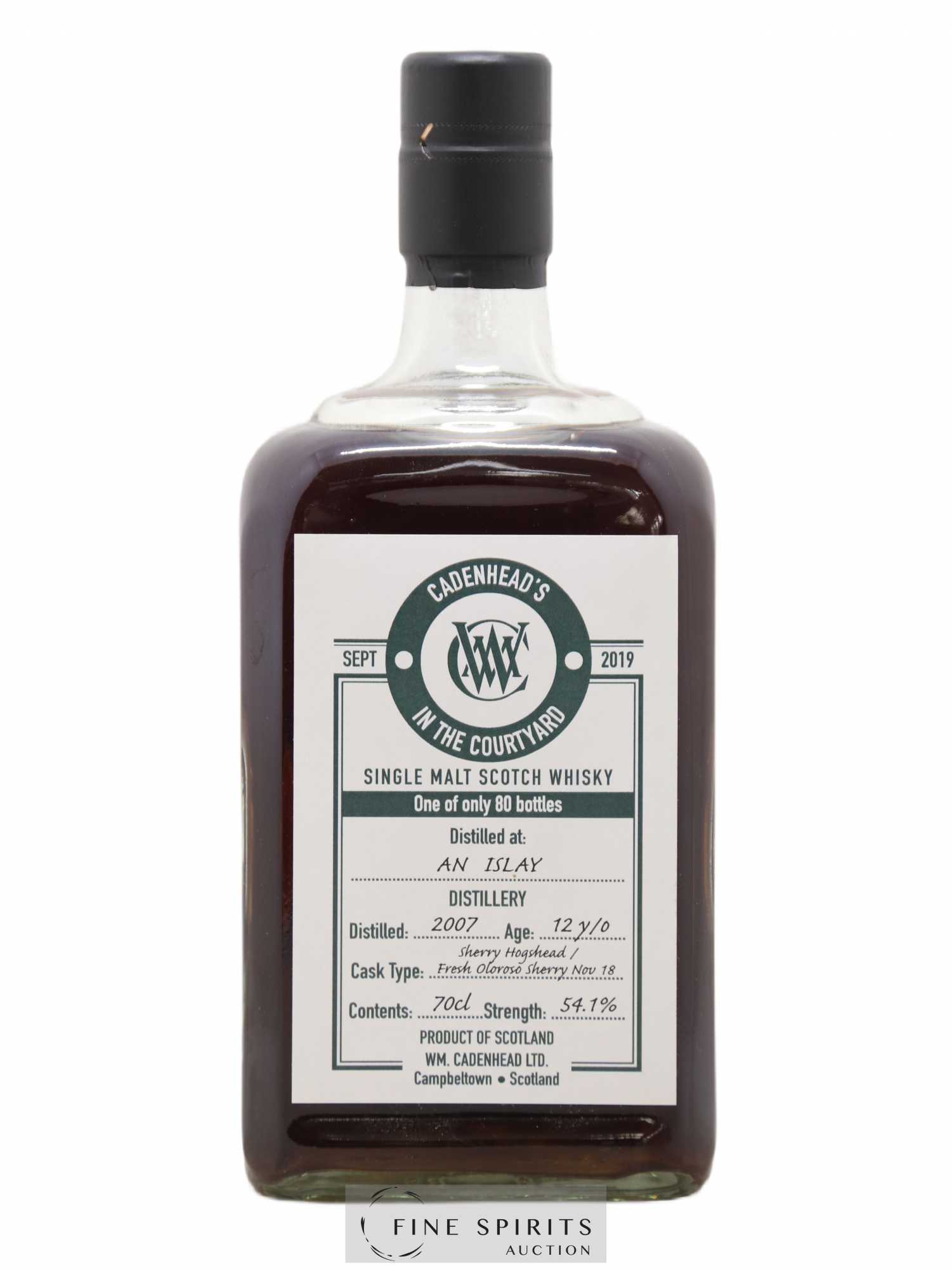Cadenhead's 12 years 2007 Of. An Islay Distillery One of 80 In the Courtyard - Lot de 1 bouteille - 0