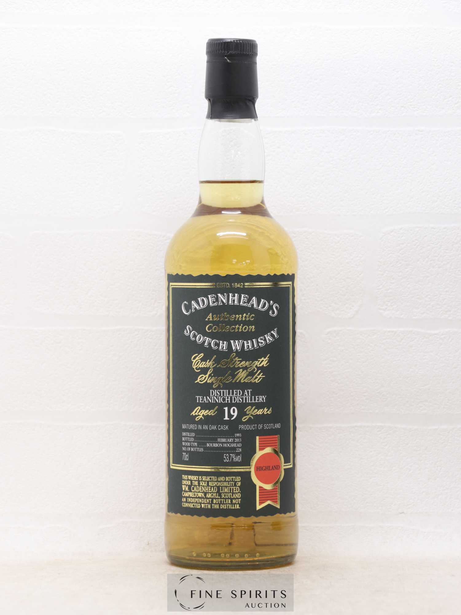 Teaninich 19 years 1993 Cadenhead's Cask Strength One of 228 - bottled 2013 Authentic Collection - Lot de 1 bouteille - 1