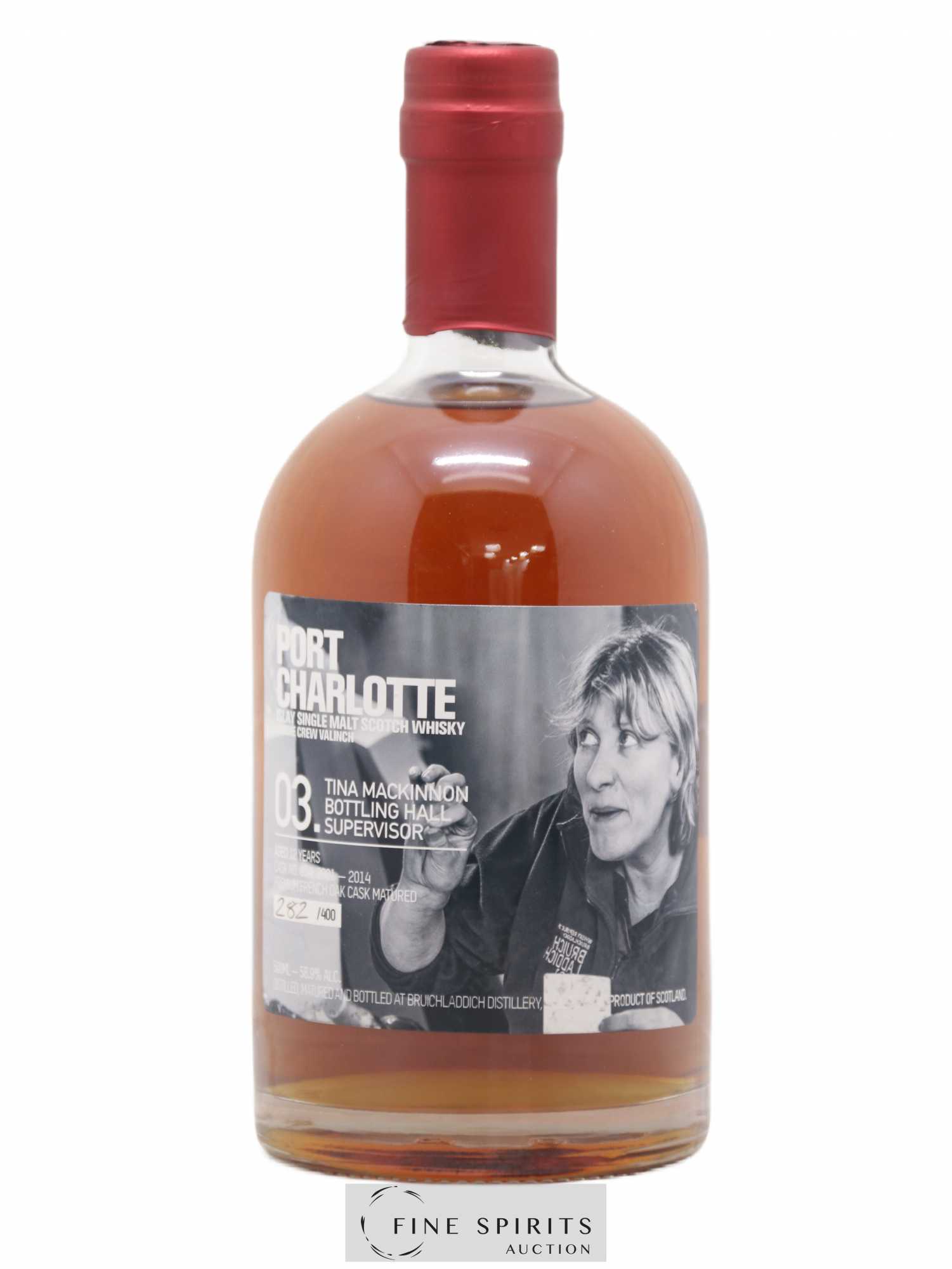 Port Charlotte 12 years 2001 Of. 03. Tina Mackinnon Cask n°854 - One of 400 - bottled 2014 - Lot de 1 bouteille - 0