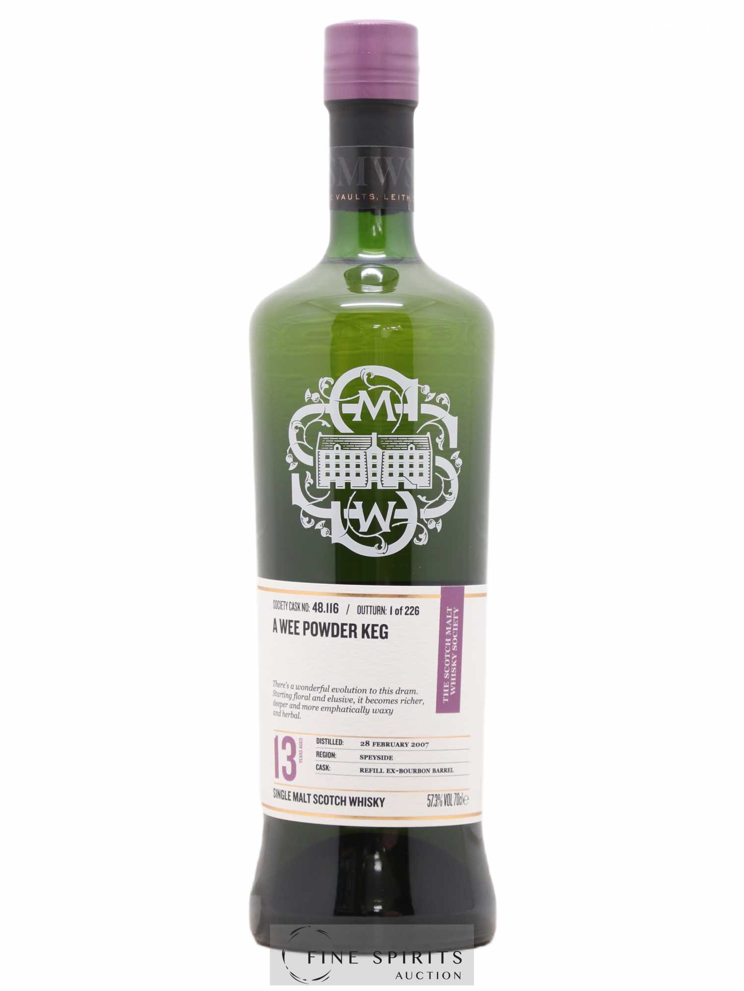 A Wee Powder Keg 13 years 2007 The Scotch Malt Whisky Society Cask n°48.116 - One of 226 - Lot de 1 bouteille - 0