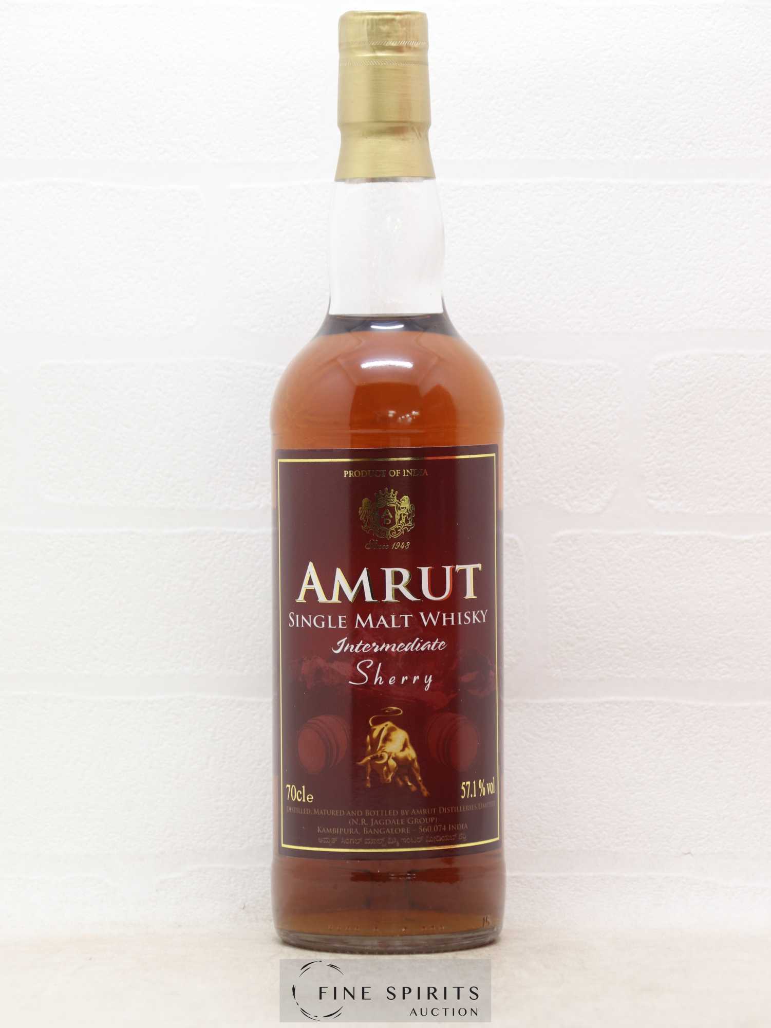 Amrut Of. Intermediate Sherry 2011 - Lot de 1 bouteille - 1