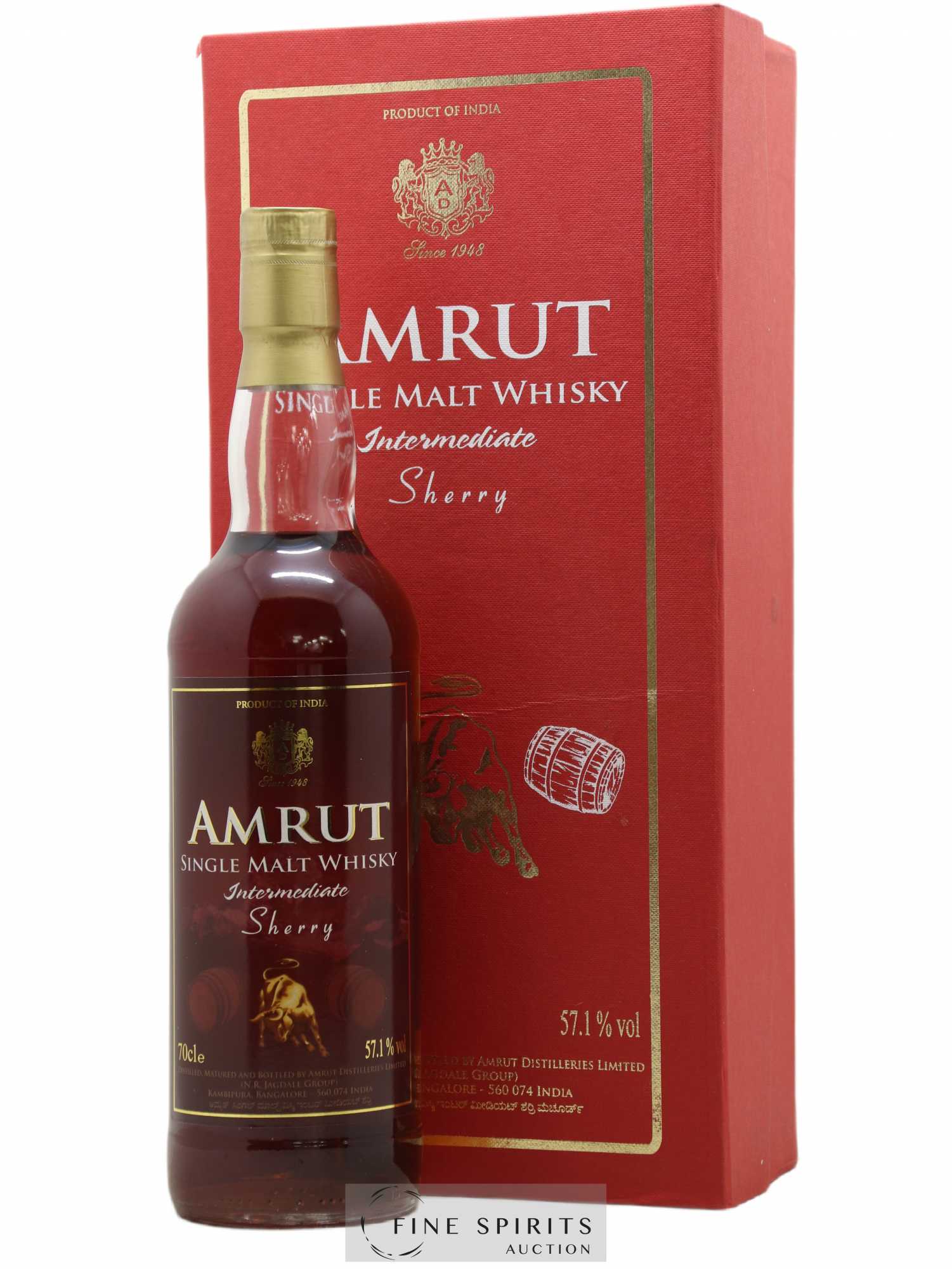 Amrut Of. Intermediate Sherry 2011 - Lot de 1 bouteille - 0