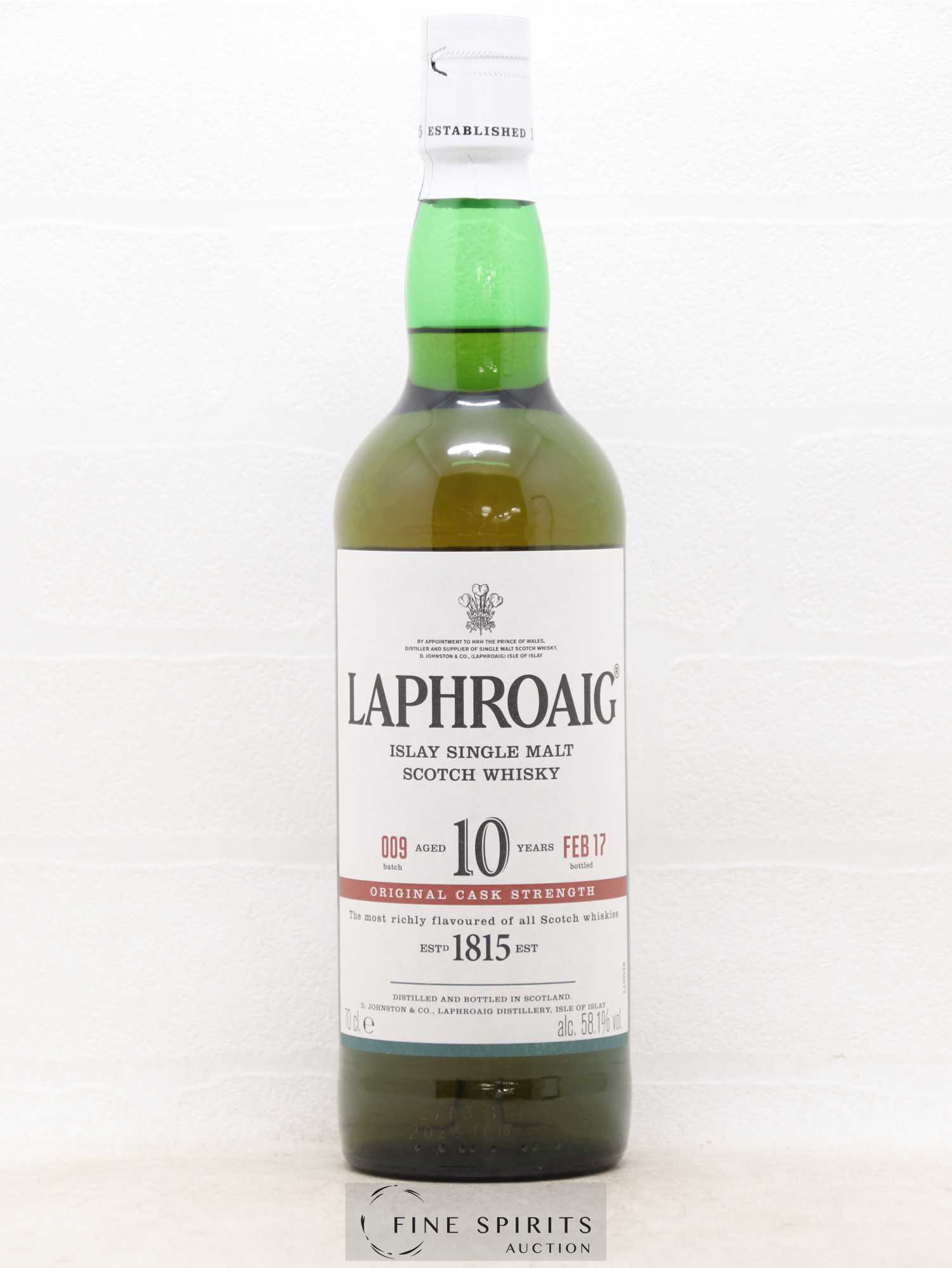 Laphroaig 10 years Of. Original Cask Strength Batch 009 - bottled 2017 - Lot of 1 bottle - 1