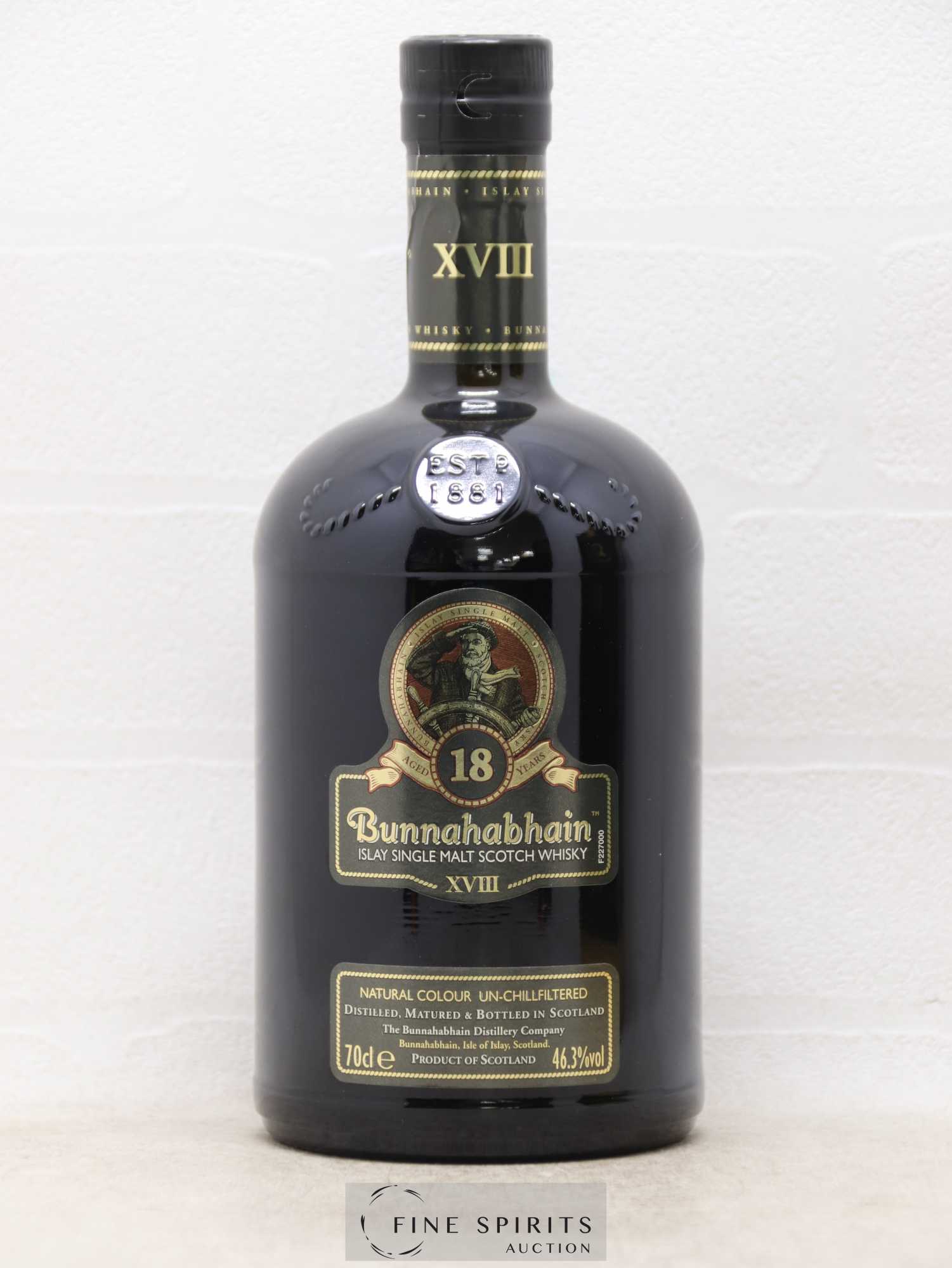 Bunnahabhain 18 years Of. XVIII - Posten von 1 Flasche - 1