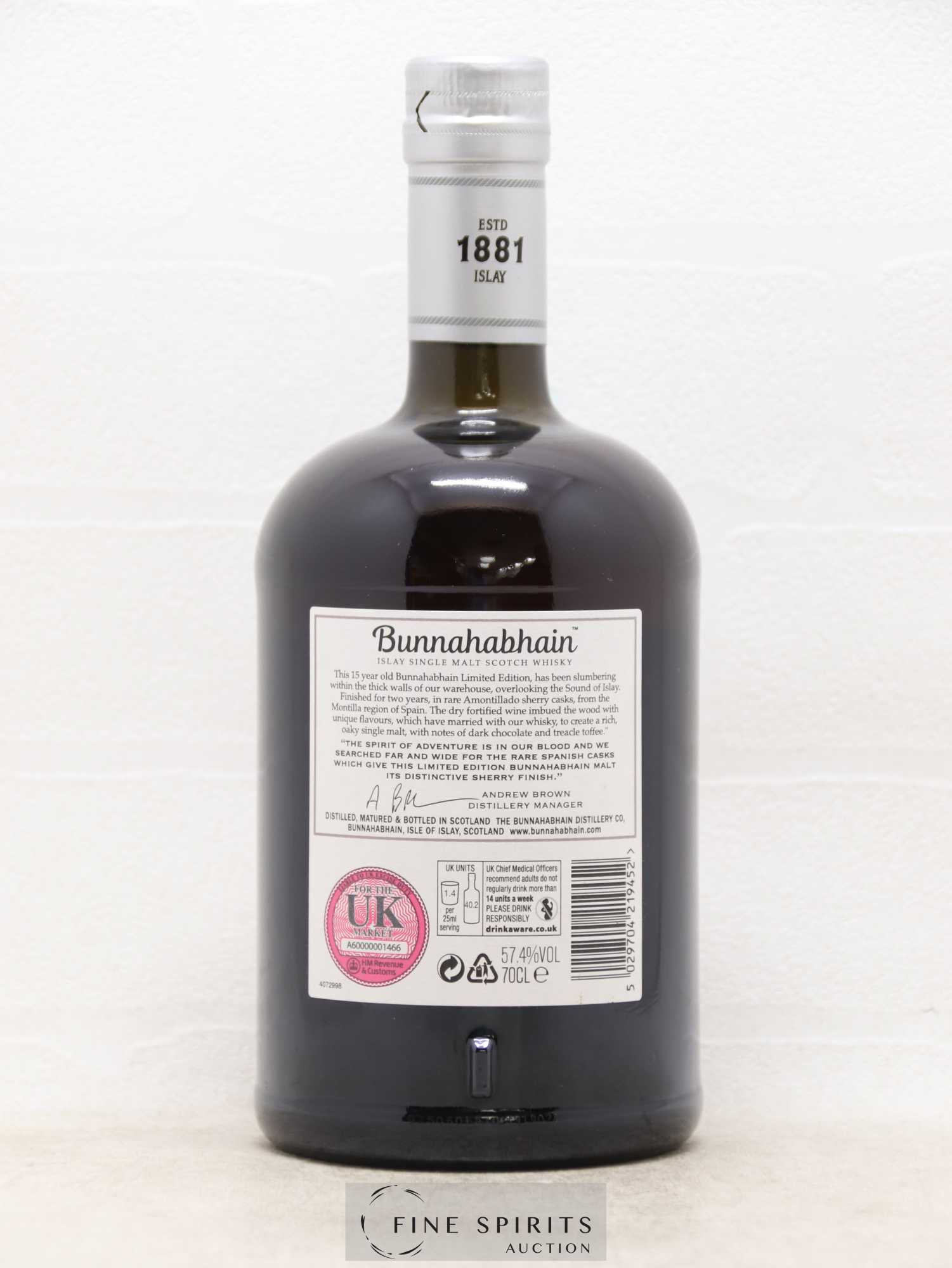 Bunnahabhain 2003 Of. Amontillado Finish One of 1710 - bottled 2019 - Lot de 1 bouteille - 1