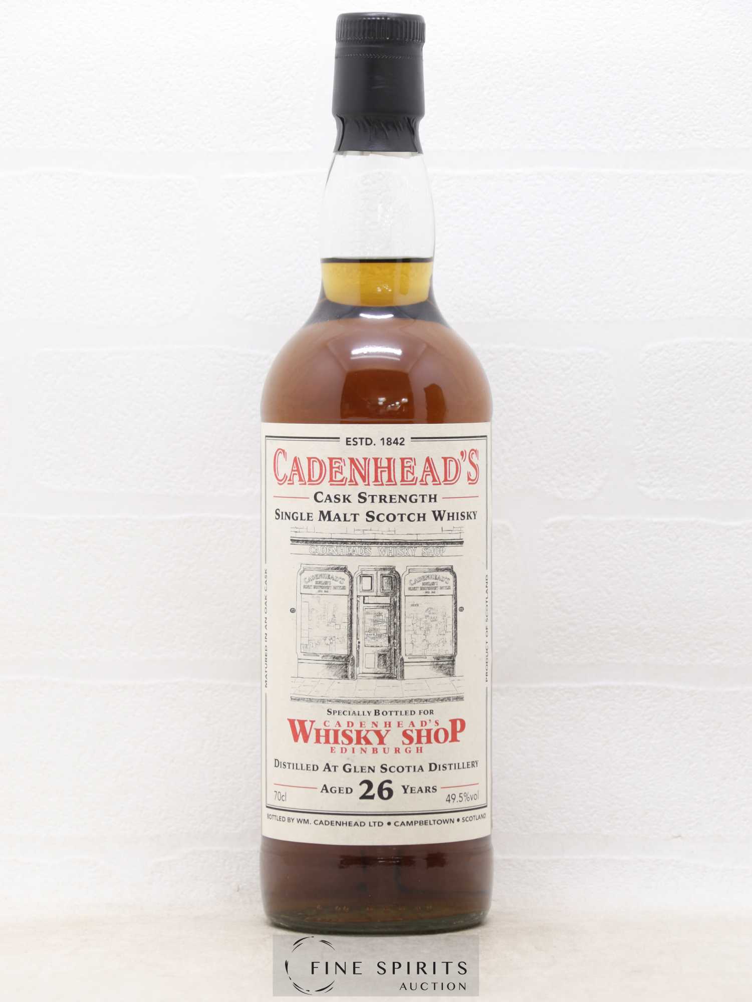 Glen Scotia 26 years 1992 Cadenhead's Cask Strength One of 222 - bottled 2018 Cadenhead's Whisky Shop - Lot de 1 bouteille - 1
