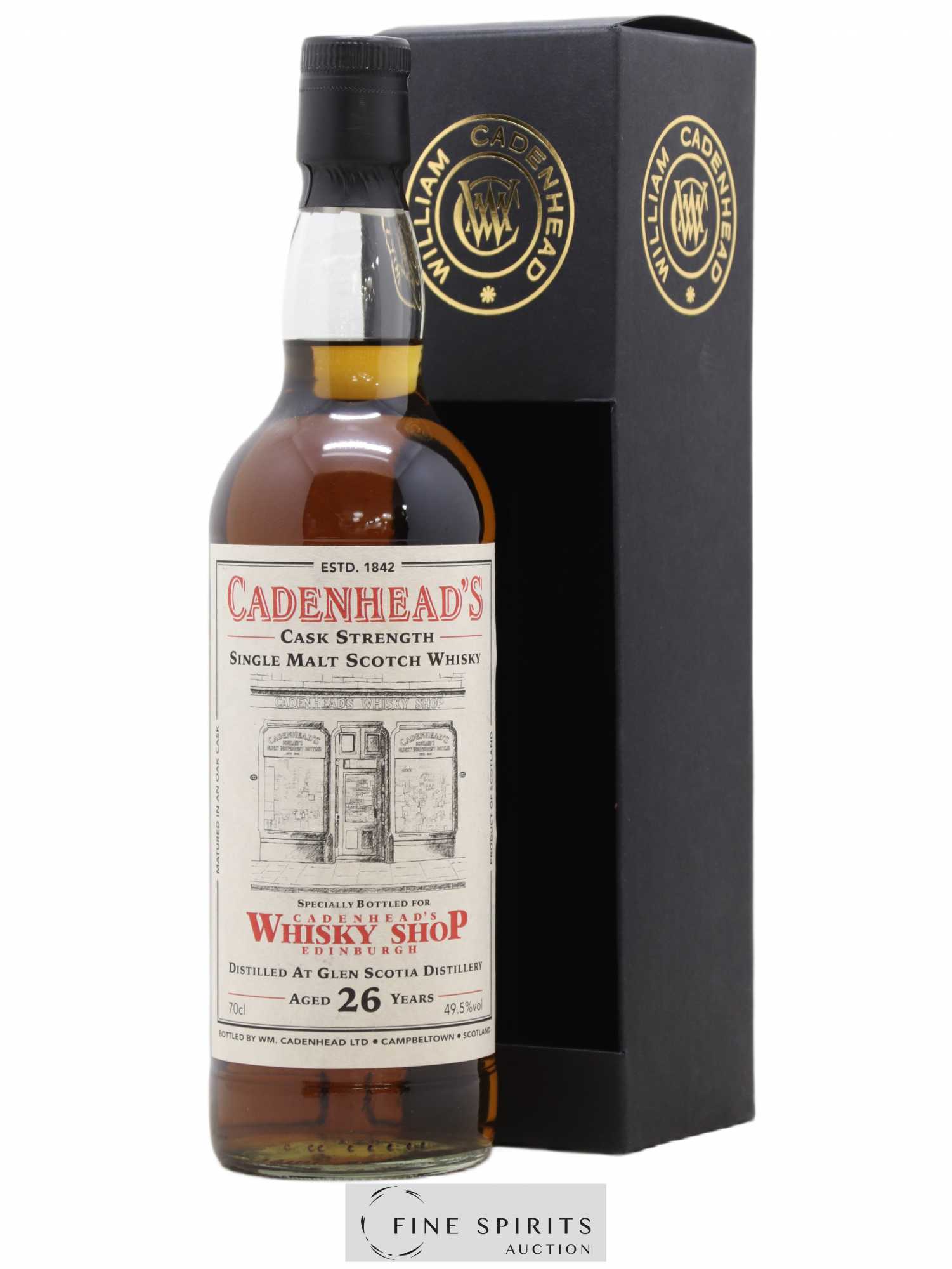 Glen Scotia 26 years 1992 Cadenhead's Cask Strength One of 222 - bottled 2018 Cadenhead's Whisky Shop - Lot de 1 bouteille - 0