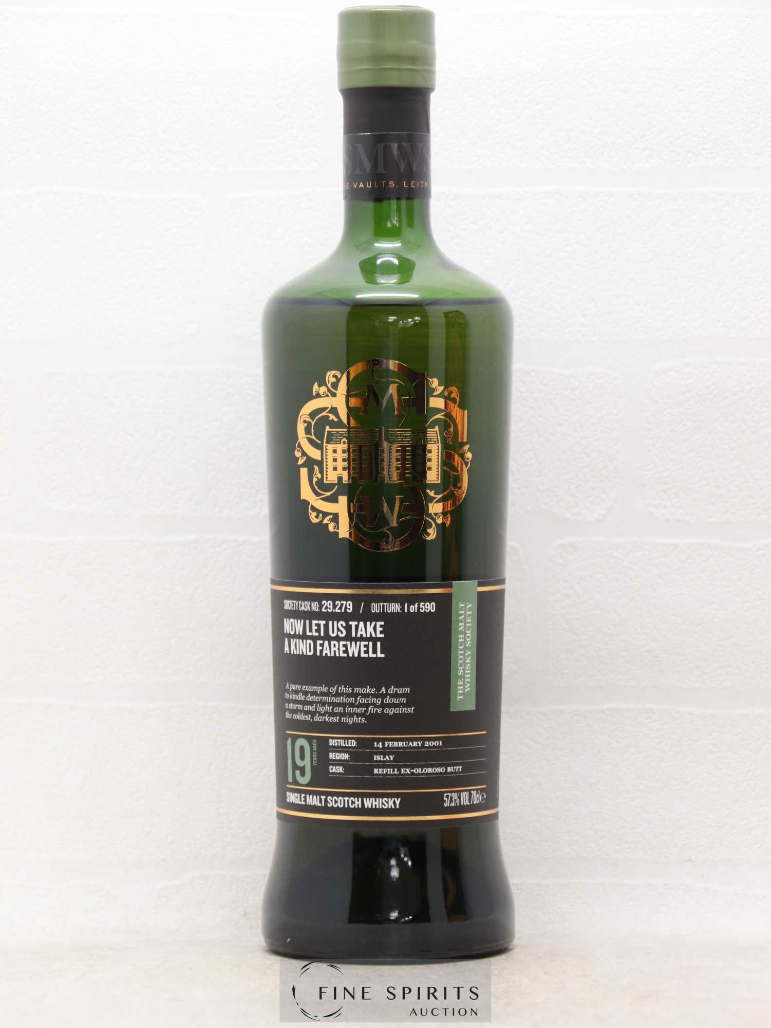 Now Let Us Take a Kind Farewell 19 years 2001 The Scotch Malt Whisky Society Cask n°29.279 - One of 590 - Lot de 1 bouteille - 1