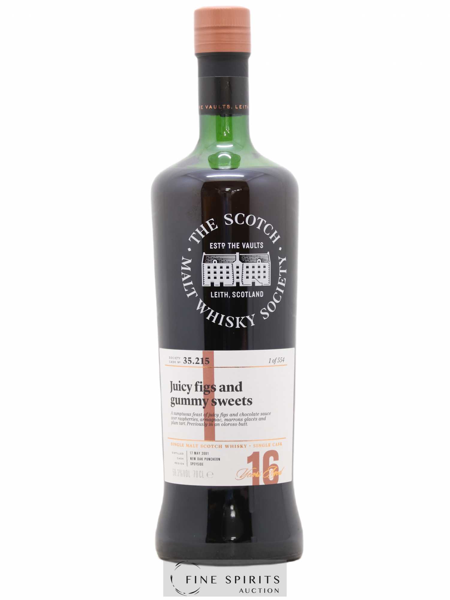 Juicy Figs and Gummy Sweets 16 years 2001 The Scotch Malt Whisky Society Cask n°35.215 - One of 554 - Lot de 1 bouteille - 0