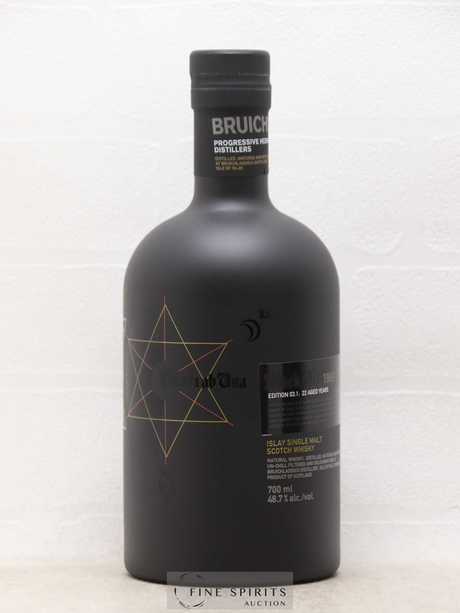 Bruichladdich 22 years 1989 Of. Black Art Edition 03.1 3rd Release - Lot de 1 bouteille - 1