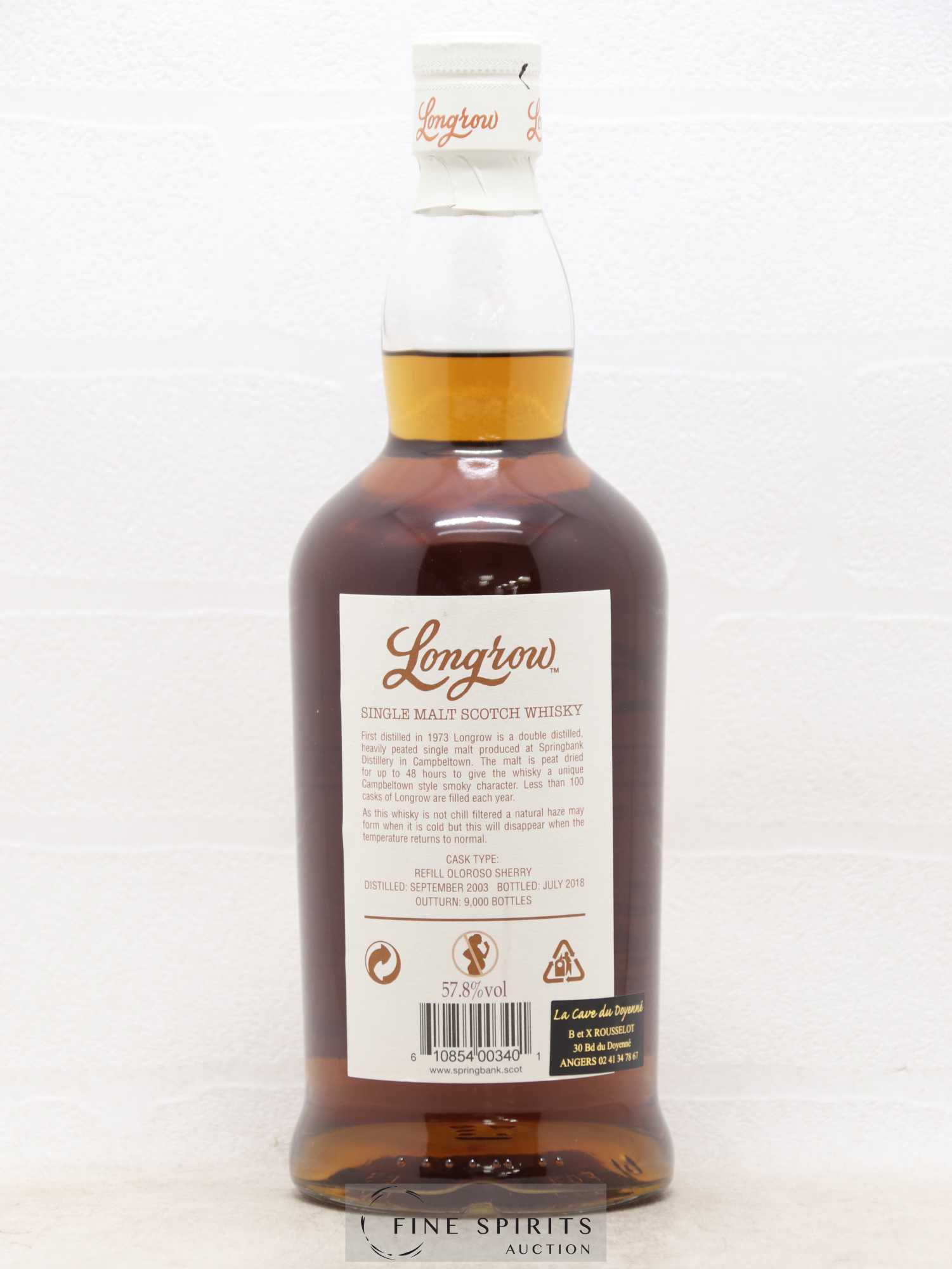 Longrow 14 years 2003 Of. Sherry Cask Matured One of 9000 - bottled 2018 Limited Edition - Lot de 1 bouteille - 1