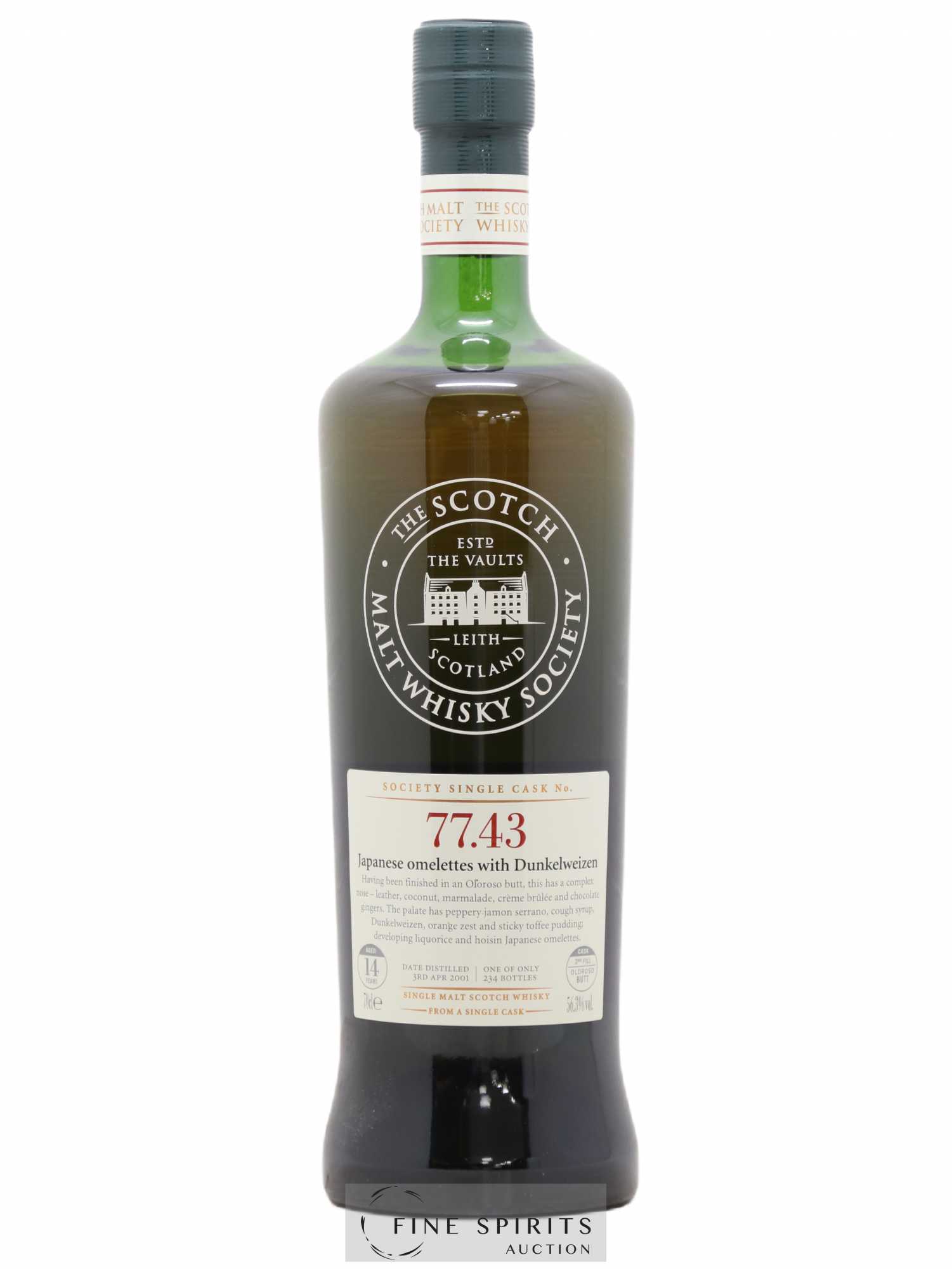 Japanese Omelettes with Dunkelweizen 14 years 2001 The Scotch Malt Whisky Society Cask n°77.43 - One of 234 - Lot de 1 bouteille - 0
