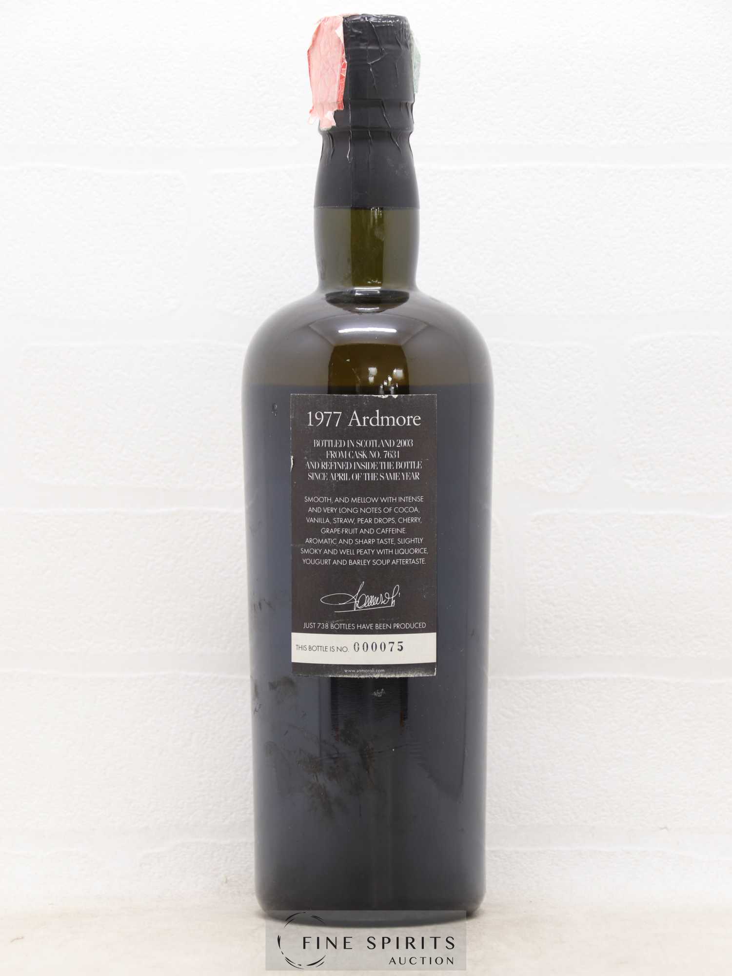 Ardmore 1977 Samaroli Cask n°7631 - One of 738 - bottled 2003 - Lot de 1 bouteille - 1