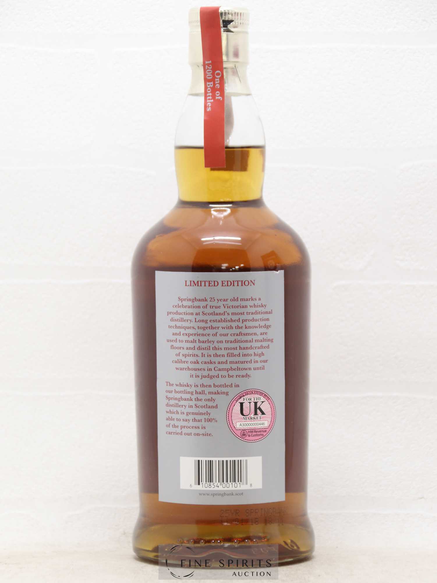 Springbank 25 years Of. One of 1200 - bottled 2018 Limited Edition - Lot de 1 bouteille - 2