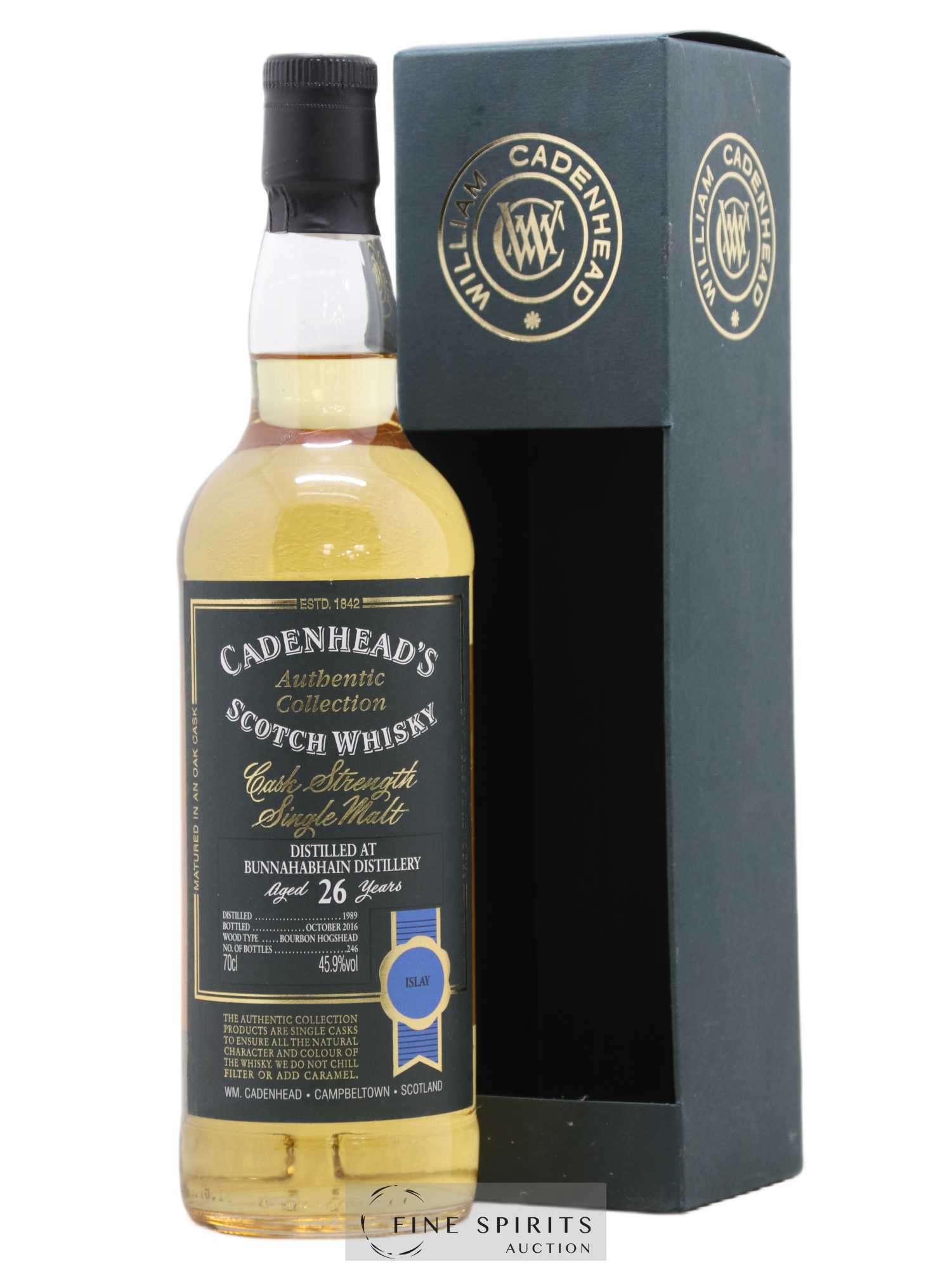 Bunnahabhain 26 years 1989 Cadenhead's Cask Strength - One of 246 - bottled 2016 Authentic Collection - Lot de 1 bouteille - 0