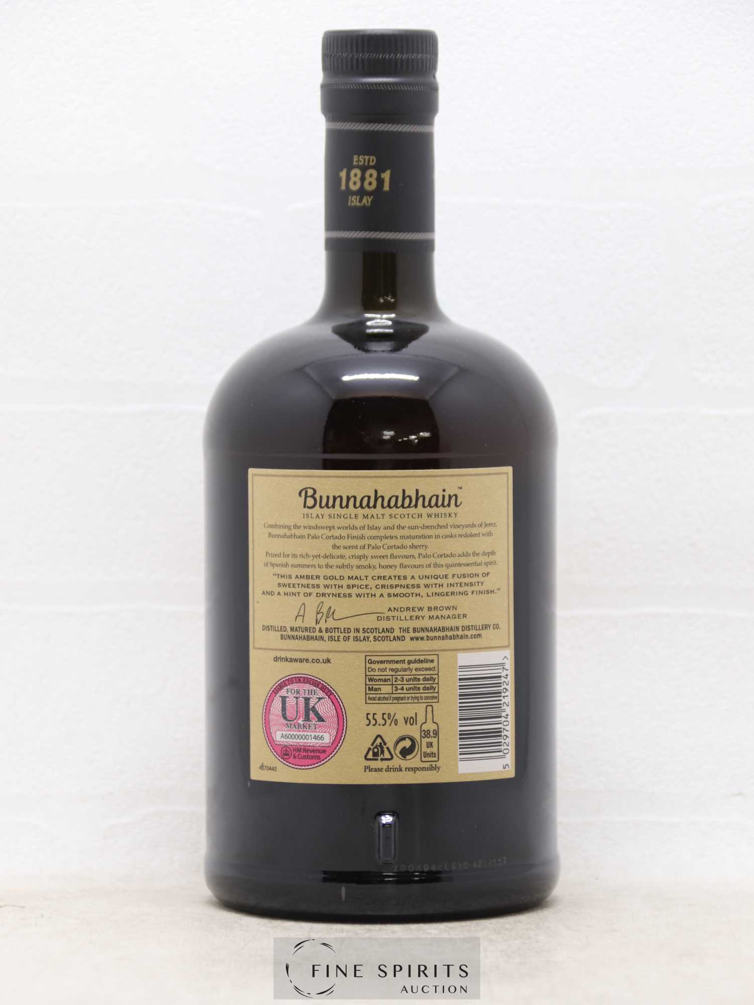 Bunnahabhain 2005 Of. Palo Cortado One of 624 - bottled 2018 - Lot de 1 bouteille - 1