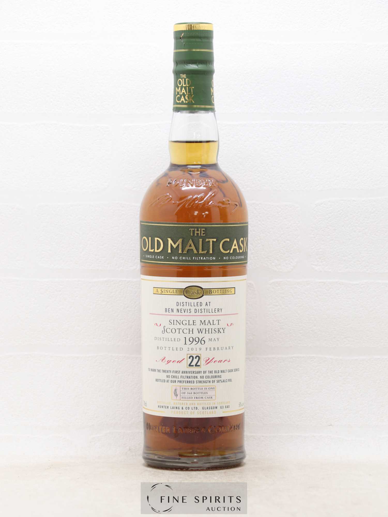 Ben Nevis 22 years 1996 Hunter Laing One of 360 - bottled 2019 The Old Malt Cask - Lot de 1 bouteille - 1