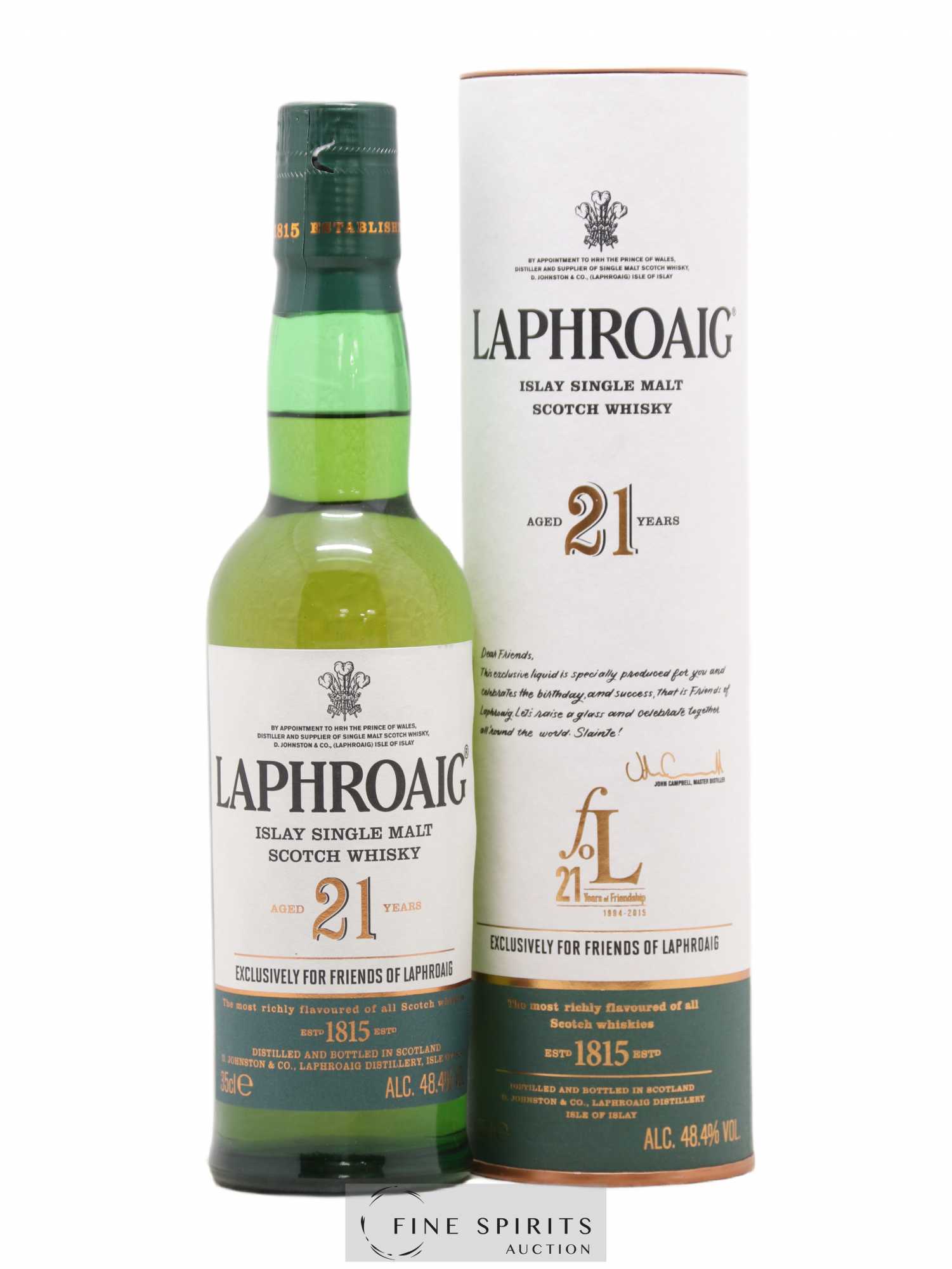 Laphroaig 21 years Of. Friends of Laphroaig - Lot de 1 bouteille - 0