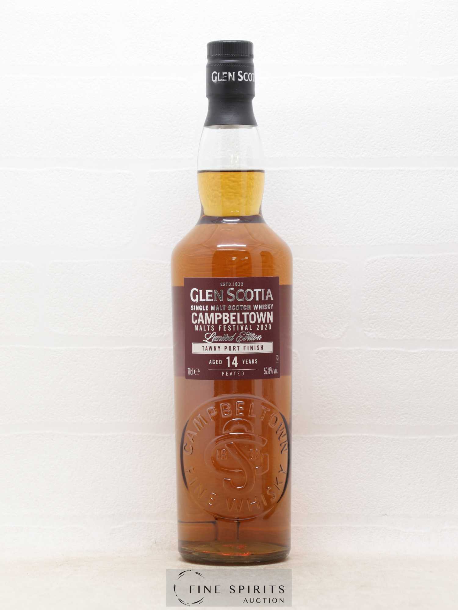 Glen Scotia 14 years Of. Tawny Port Finish Campbeltown Malts Festival 2020 Limited Edition - Lot de 1 bouteille - 1