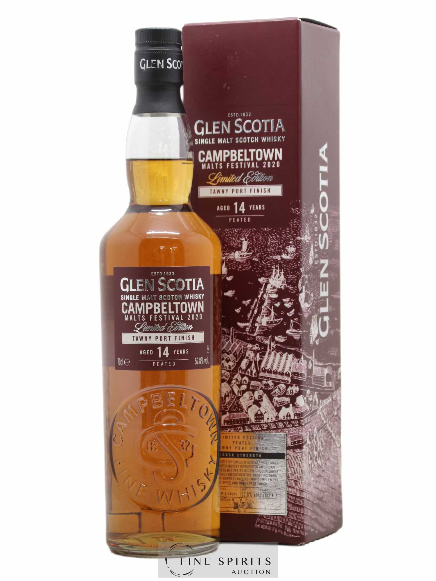 Glen Scotia 14 years Of. Tawny Port Finish Campbeltown Malts Festival 2020 Limited Edition - Lot de 1 bouteille - 0