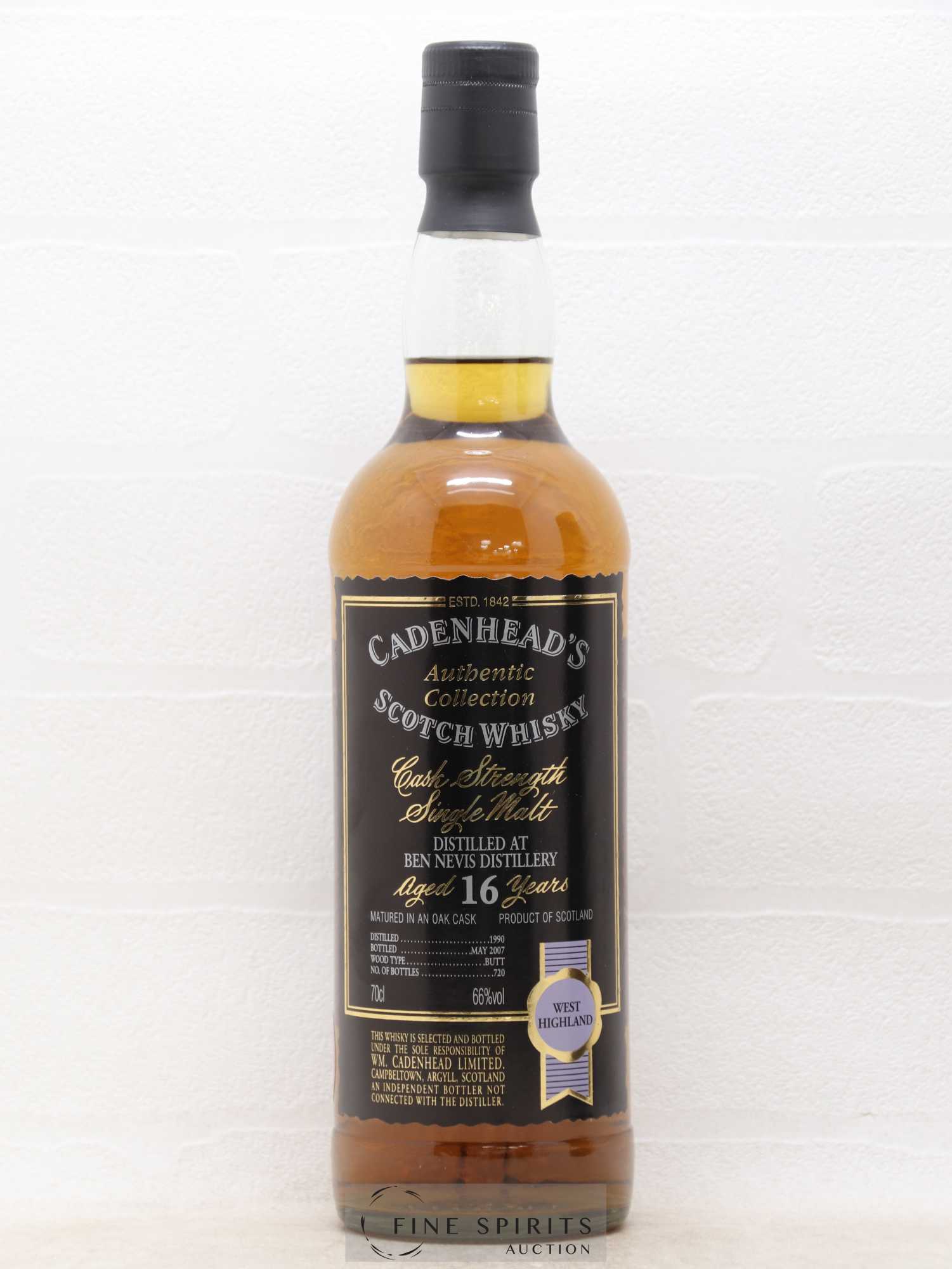Ben Nevis 16 years 1990 Cadenhead's One of 720 - bottled 2007 Authentic Collection - Lot de 1 bouteille - 1