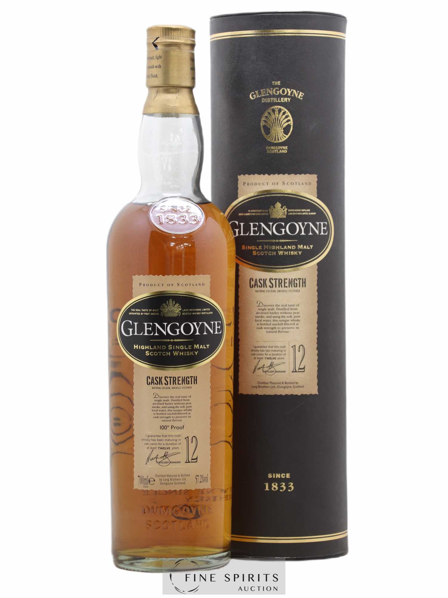 Glengoyne 12 years Of. Cask Strength 100° Proof - Lot de 1 bouteille - 0