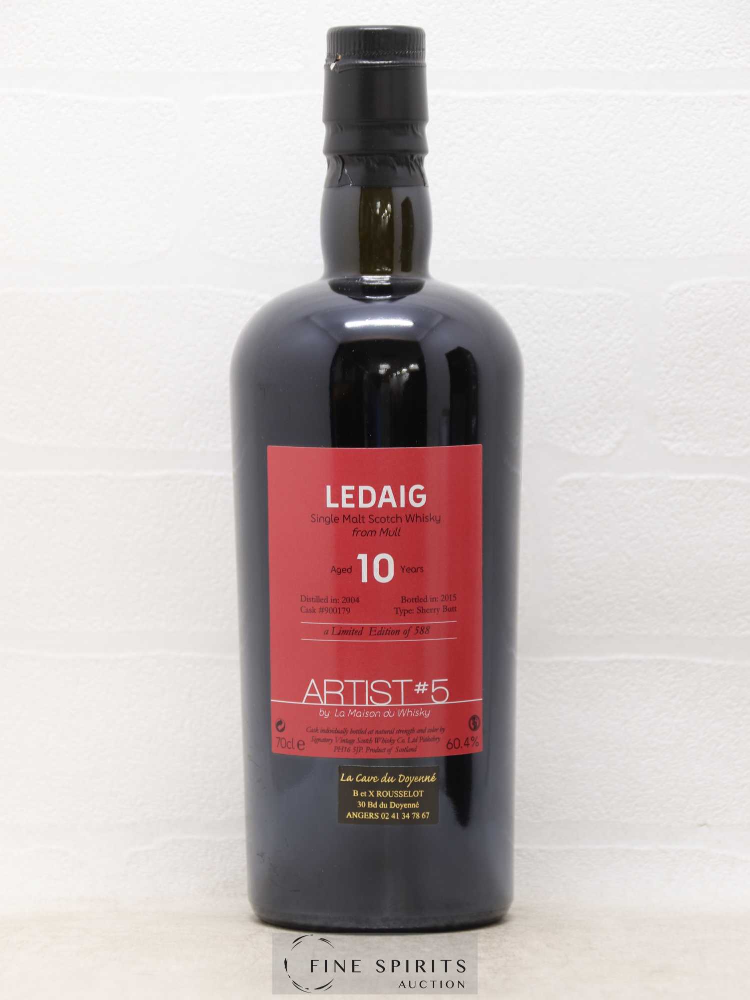 Ledaig 10 years 2004 Signatory Vintage Artist n°5 Cask n°900179 - One of 588 - bottled 2015 LMDW - Lot de 1 bouteille - 2
