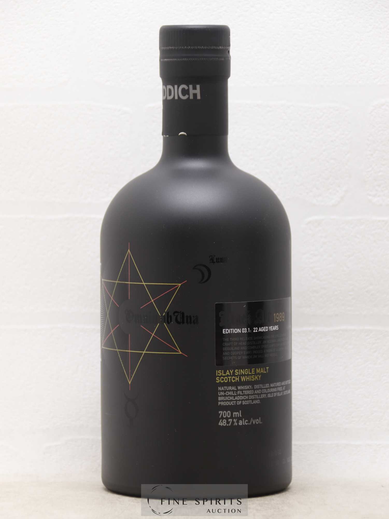 Bruichladdich 22 years 1989 Of. Black Art Edition 03.1 3rd Release - Lot de 1 bouteille - 1