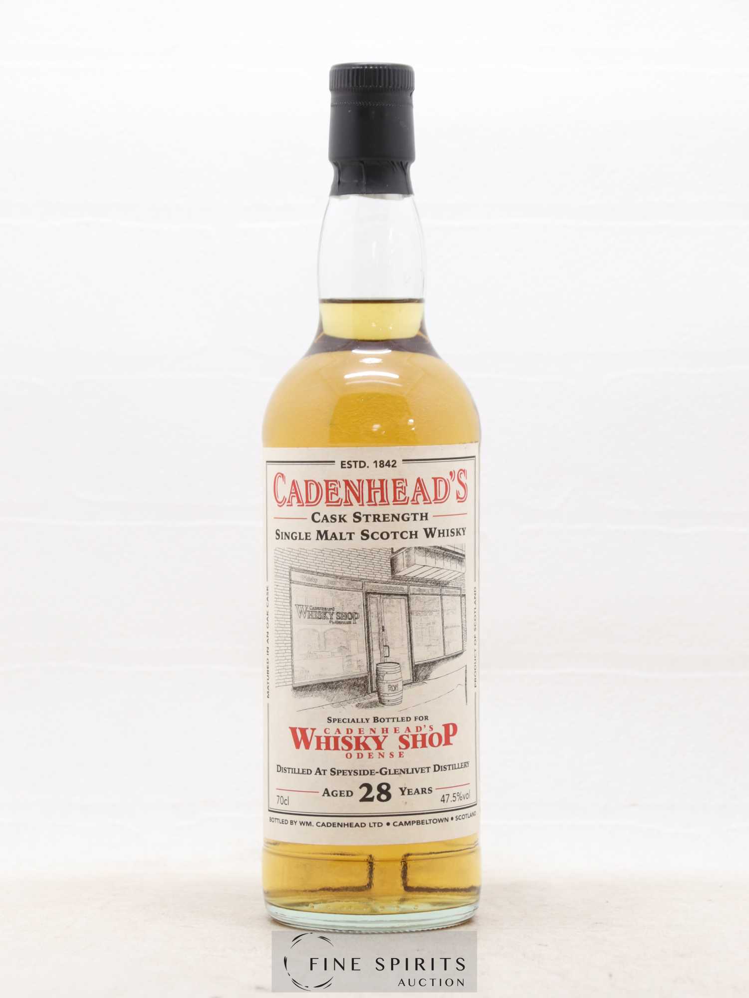 Glenlivet 28 years 1991 Cadenhead's Annual Release 2019 Hogshead Cask - One of 312 Whisky Shop - Lotto di 1 bottiglia - 1