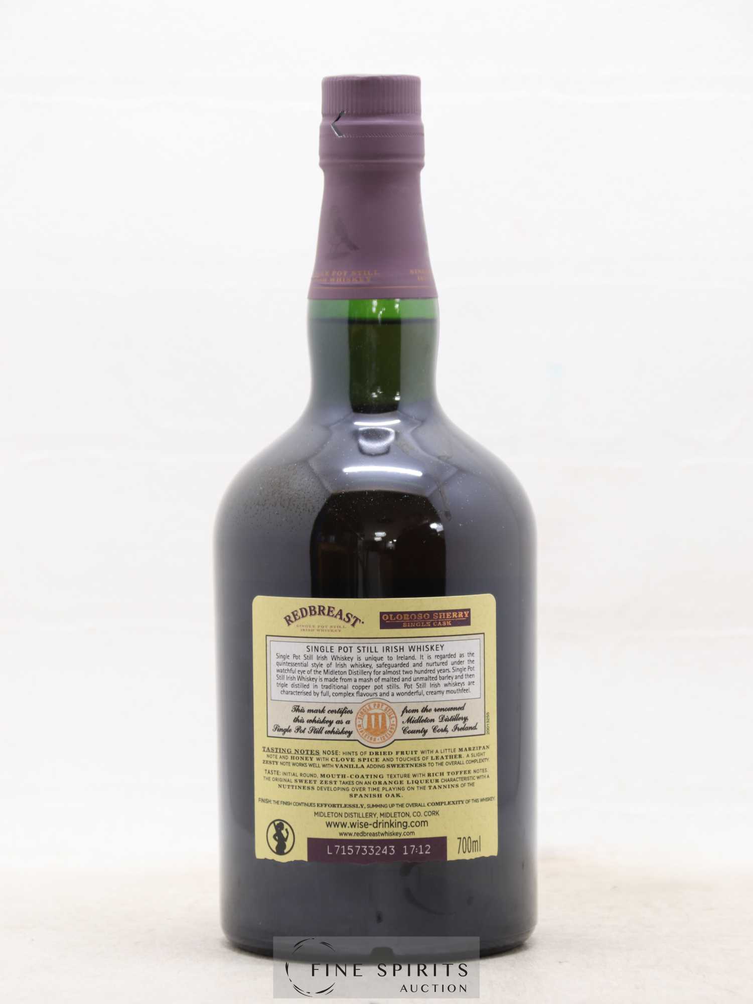 Redbreast 1998 Of. Oloroso Sherry Single Cask n°70946 - One of 648 LMDW - Posten von 1 Flasche - 2