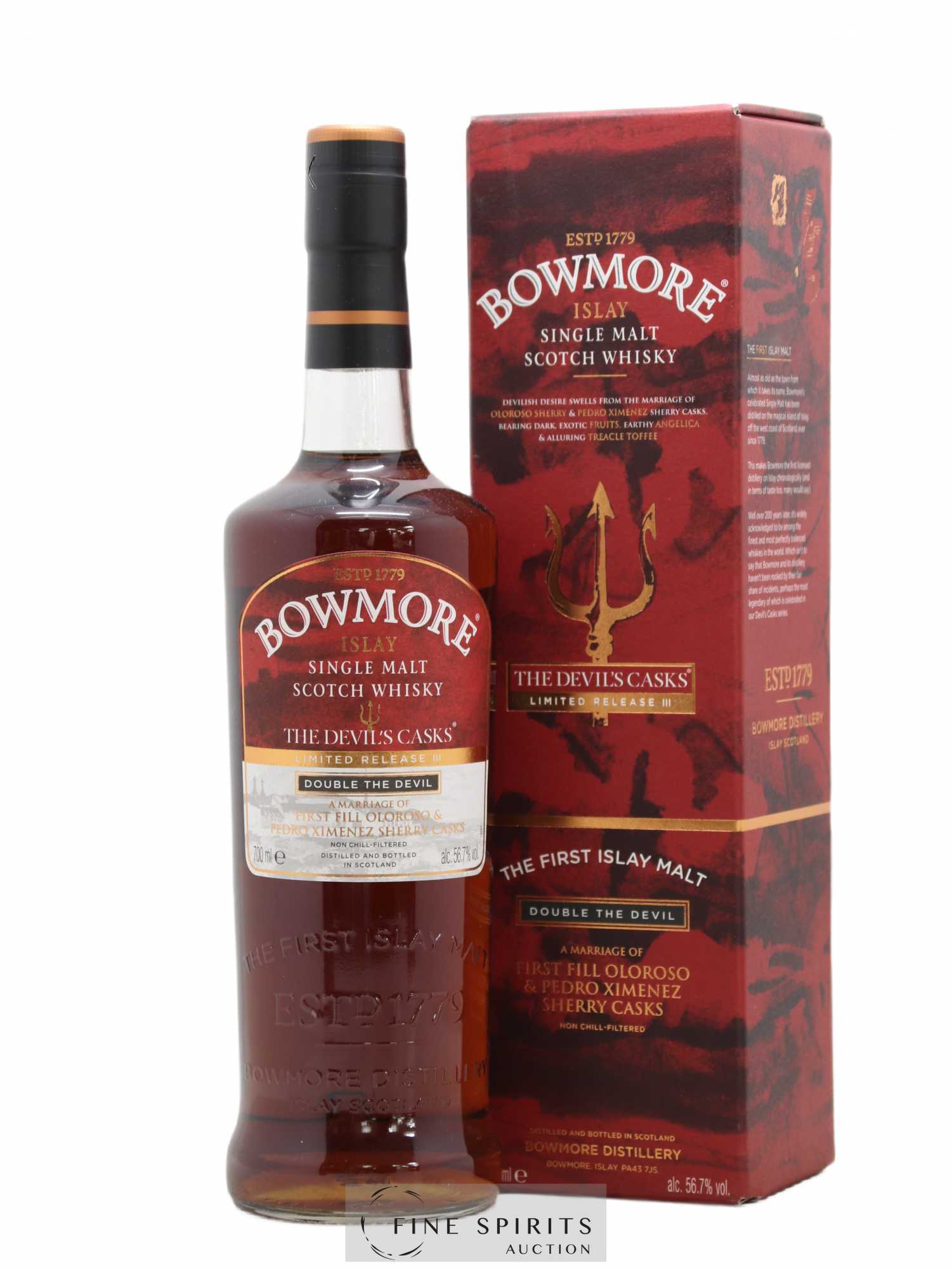 Bowmore Of. Double the Devil Limited Release III The Devil's Casks - Lot de 1 bouteille - 0