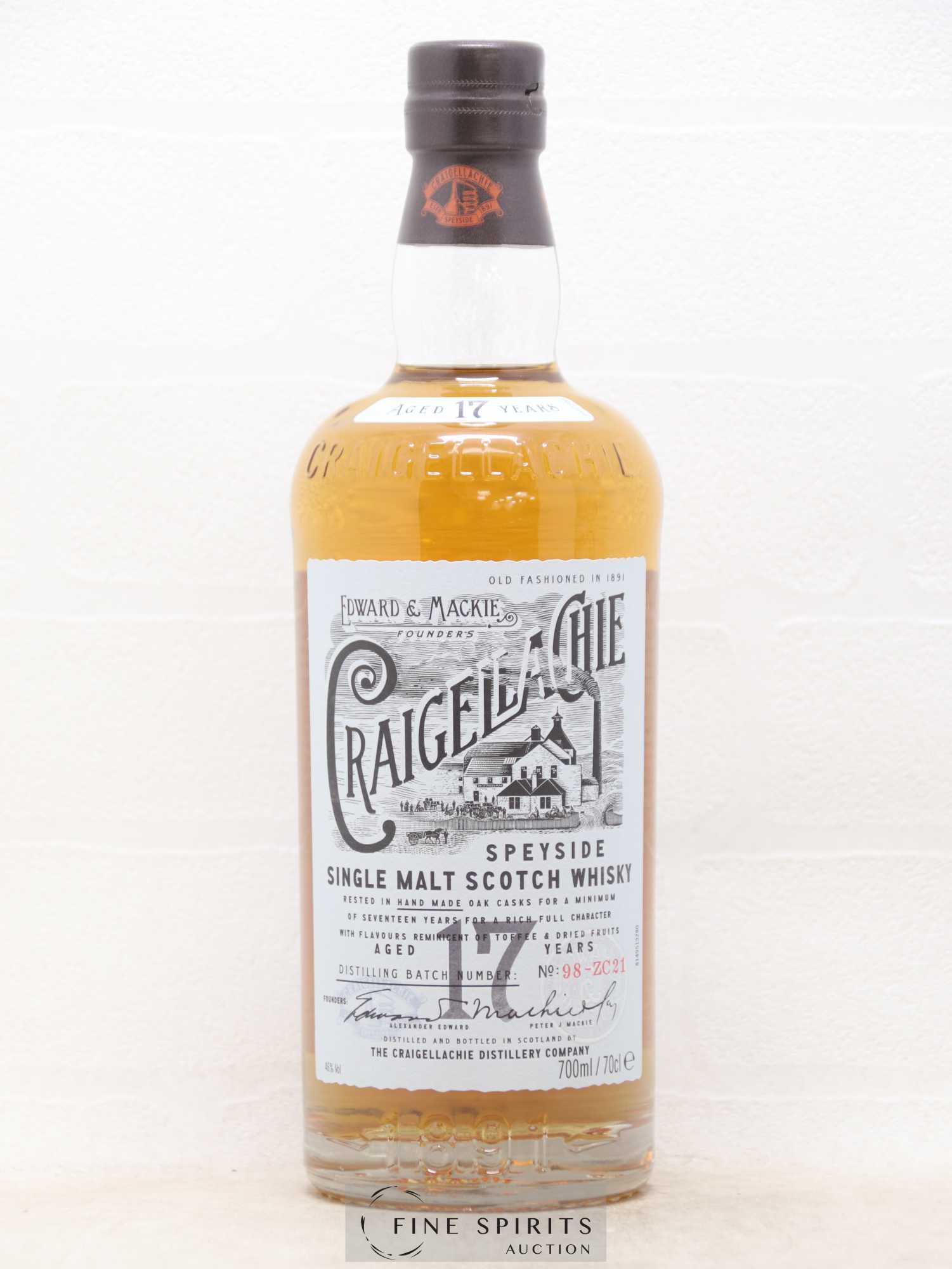 Craigellachie 17 years Of. Batch n°98-ZC21 - Lot de 1 bouteille - 1