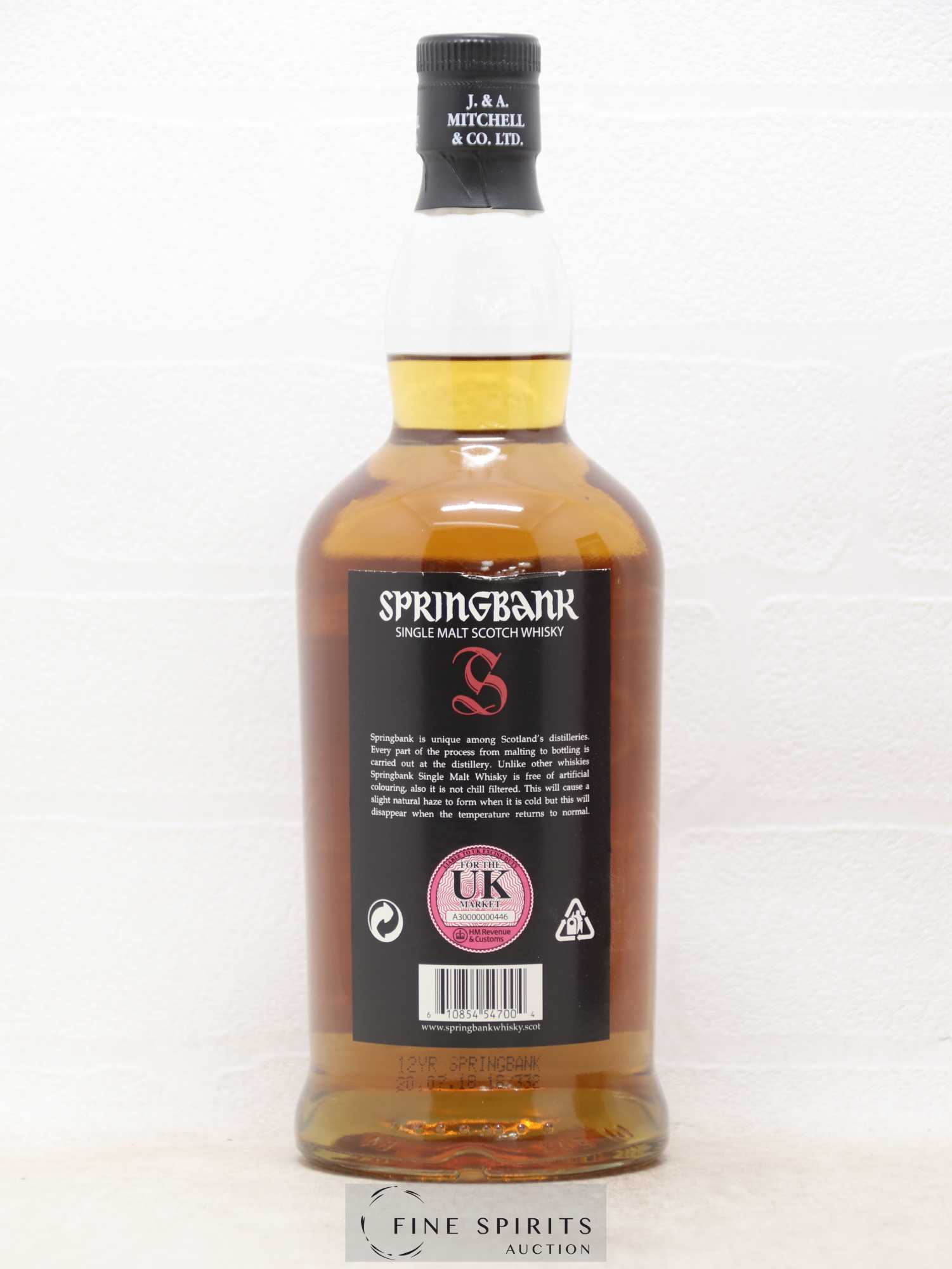 Springbank 12 years Of. Red Label - Posten von 1 Flasche - 2