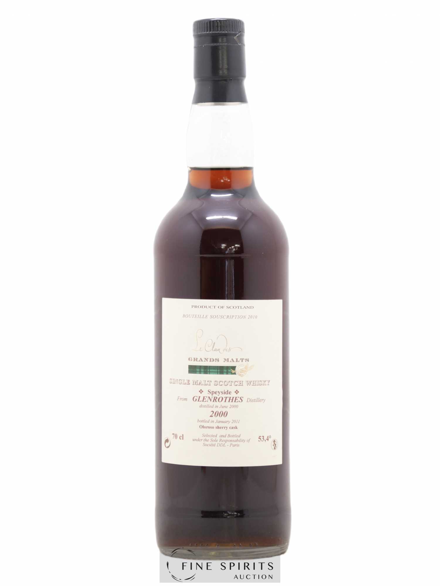 Glenrothes 2000 DDL Oloroso Sherry Cask - bottled 2011 Souscription 2010 Le Clan des Grands Malts - Lot de 1 bouteille - 0
