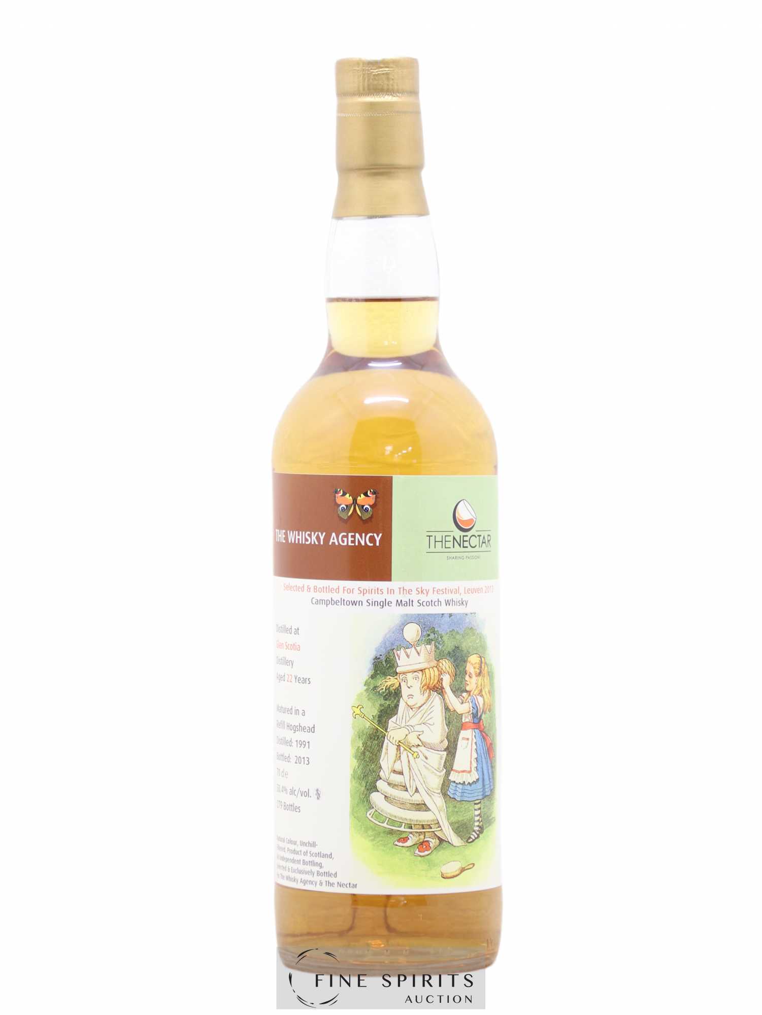 Glen Scotia 22 years 1991 The Whisky Agency & The Nectar One of 279 - bottled 2013 Spirits in the Sky Festival 2013 - Posten von 1 Flasche - 0
