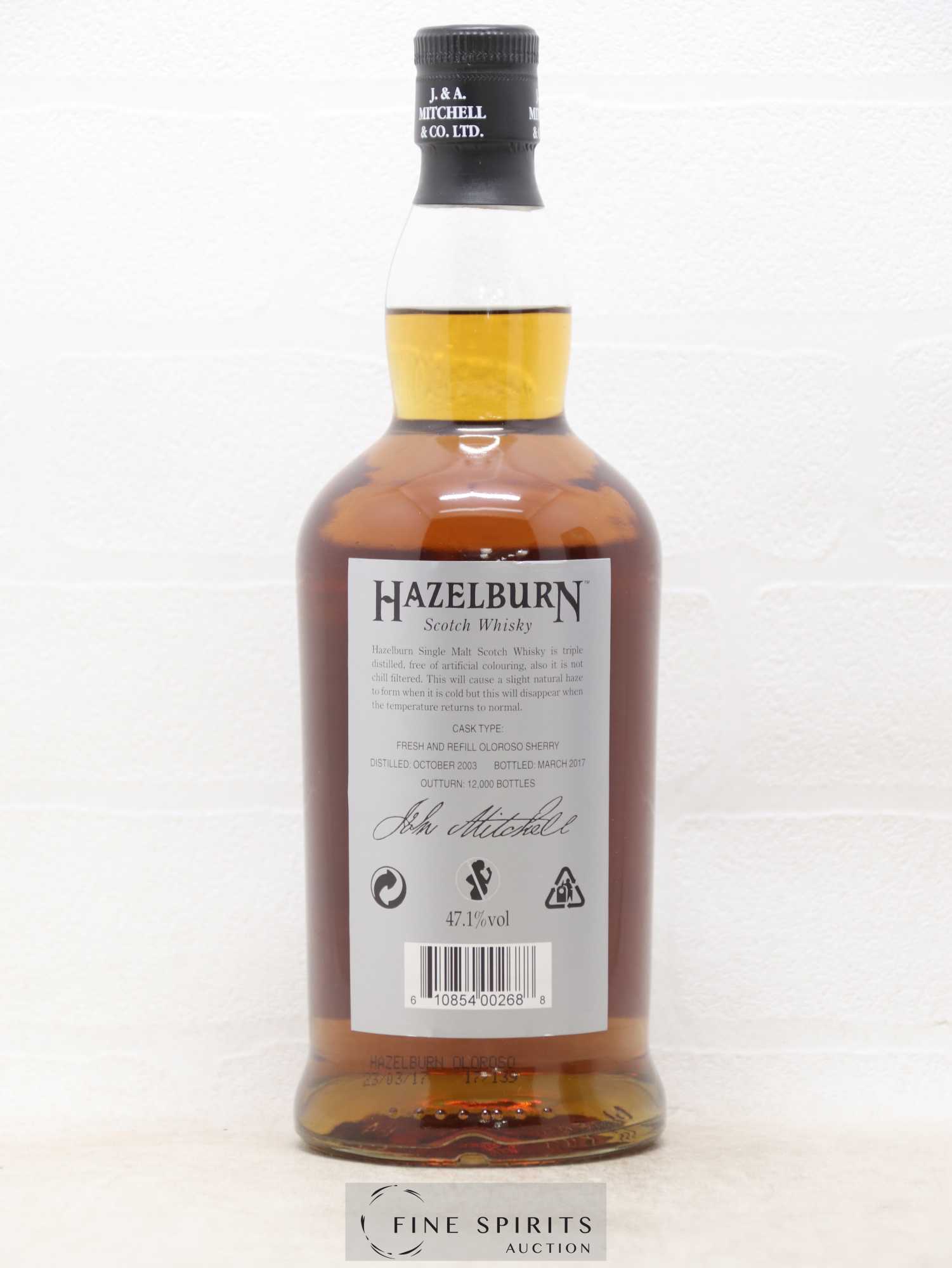 Hazelburn 13 years 2003 Of. One of 12000 - bottled 2017 Triple Distilled - Lot de 1 bouteille - 2