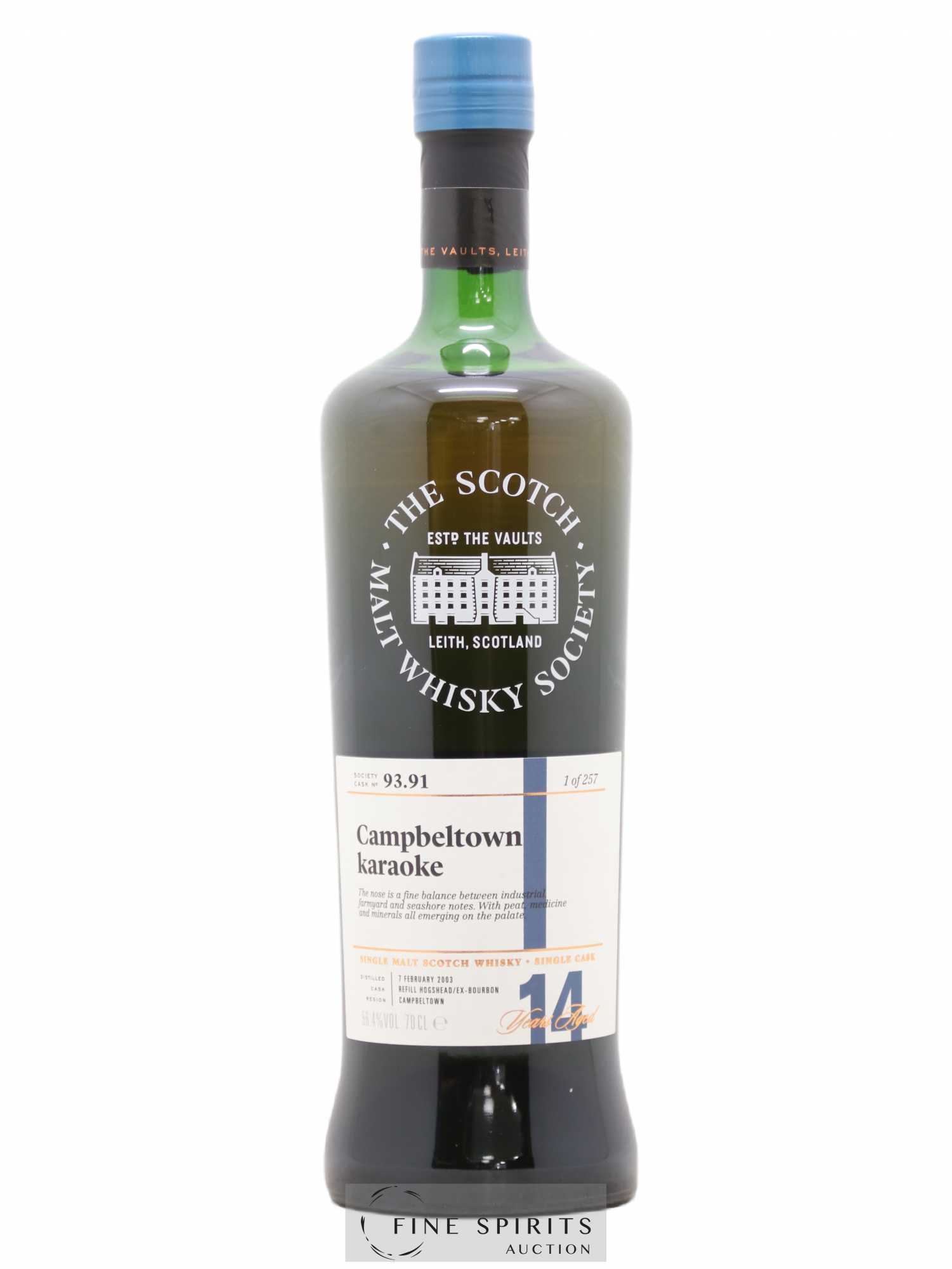 Campbeltown Karaoke 14 years 2003 The Scotch Malt Whisky Society Cask n°93.91 - One of 257 - Lot de 1 bouteille - 0