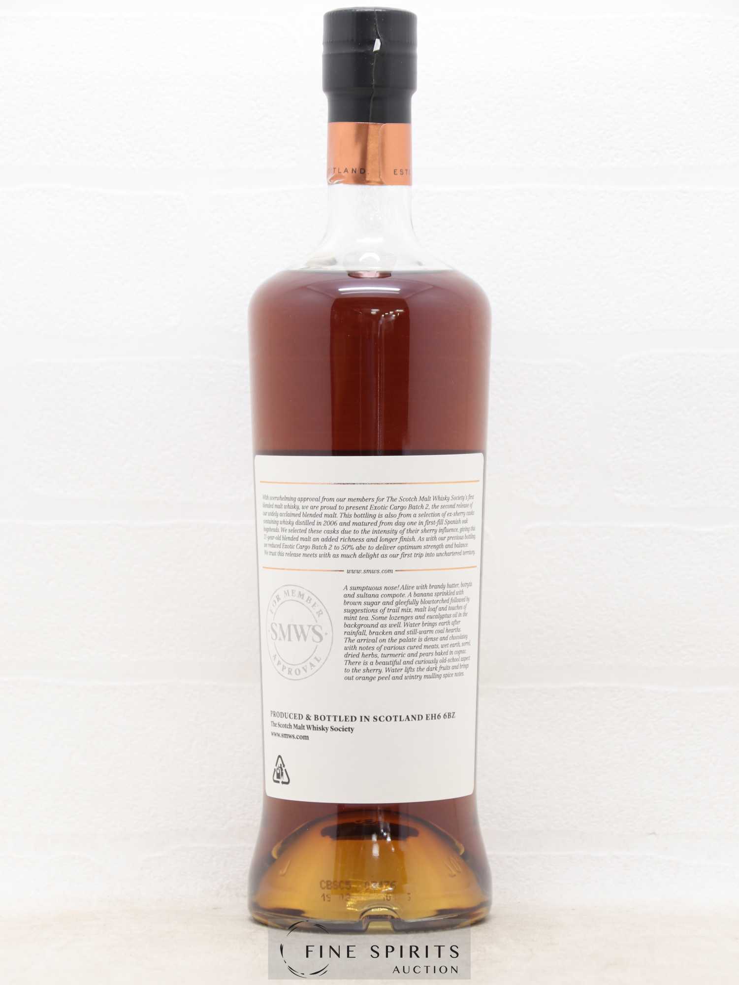 Exotic Cargo 11 years 2006 The Scotch Malt Whisky Society Blended Batch 02 - Lot de 1 bouteille - 1
