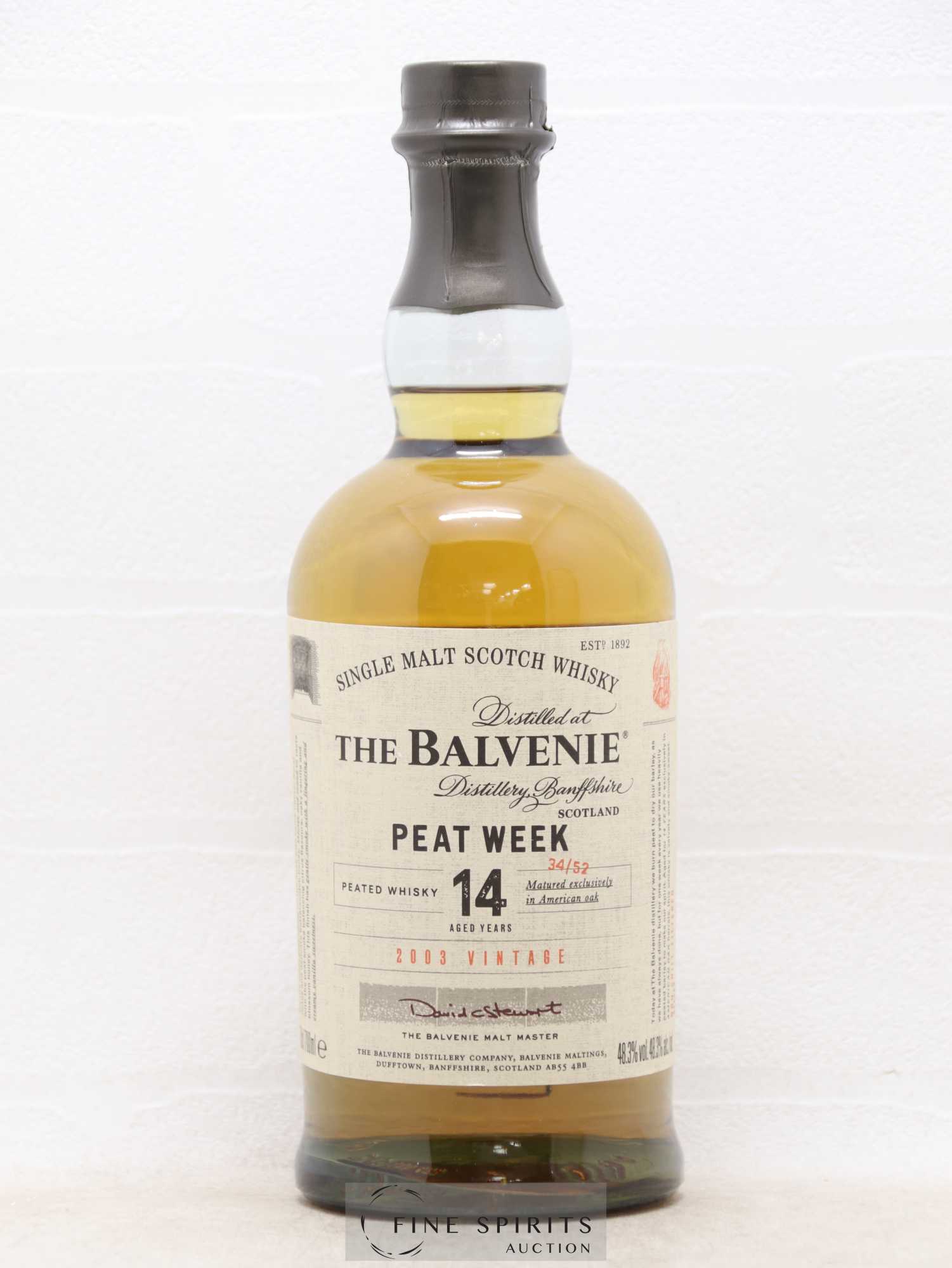 Balvenie (The) 14 years 2003 Of. Peat Week 34-52 - Lot de 1 bouteille - 1