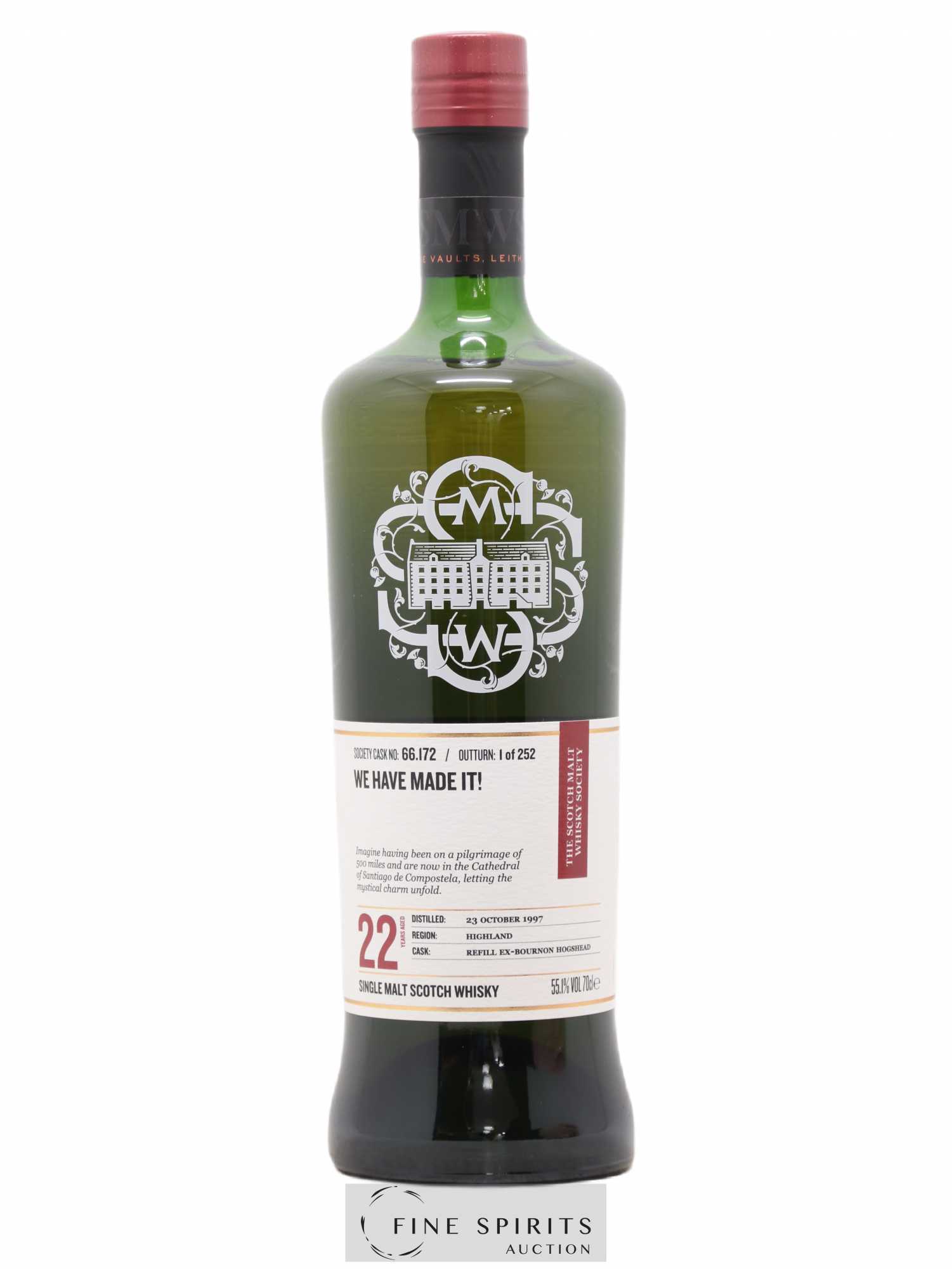 We Have Made It 22 years 1997 The Scotch Malt Whisky Society Cask n°66.172 - One of 252 - Lot de 1 bouteille - 0