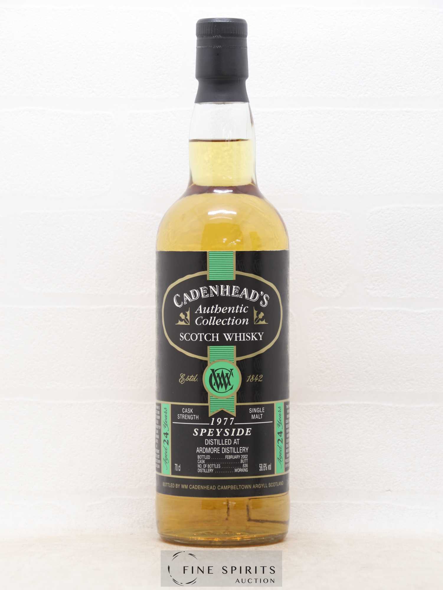 Ardmore 24 years 1977 Cadenhead's One of 636 - bottled 2002 Authentic Collection - Posten von 1 Flasche - 1